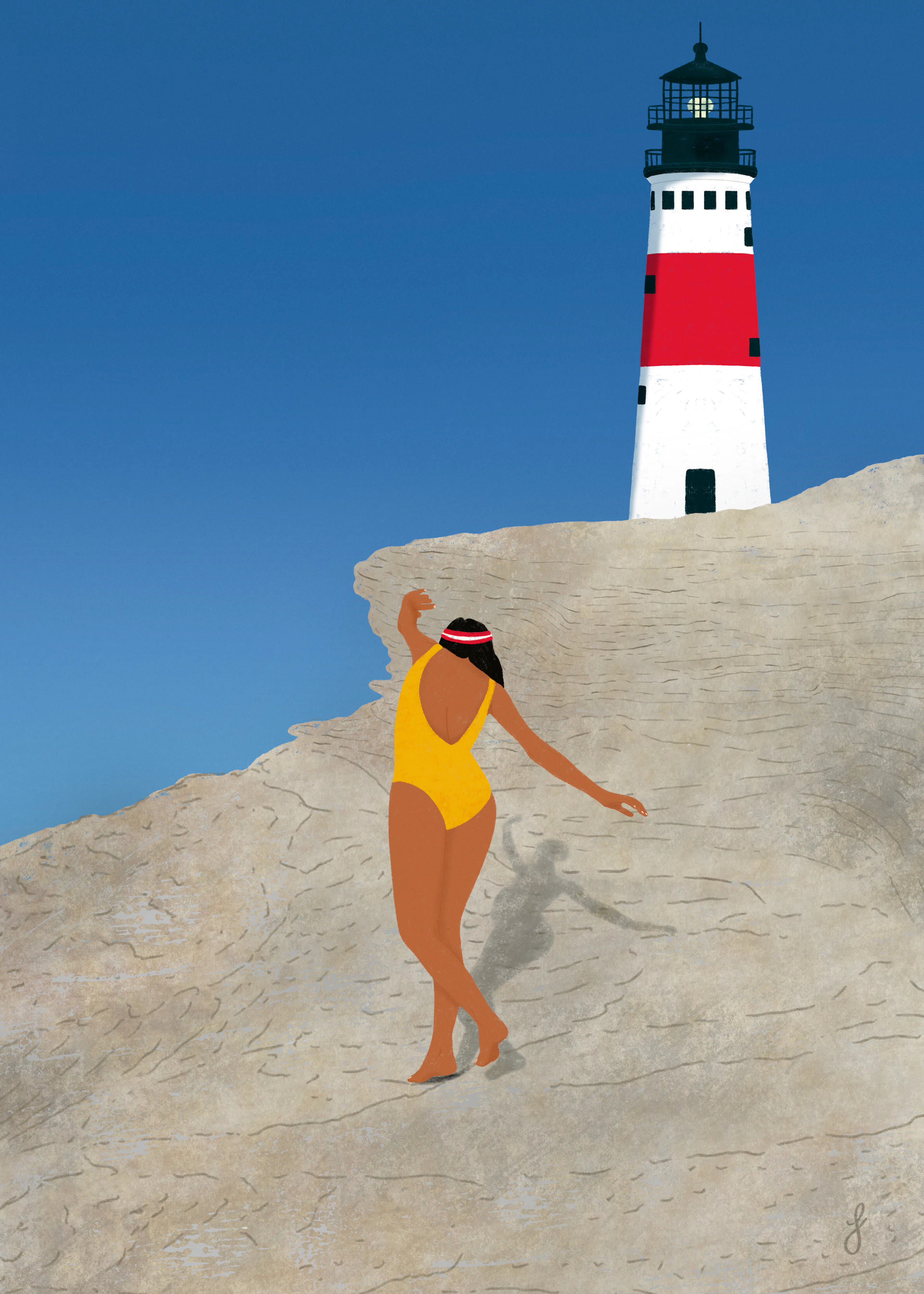 Blue Lighthouse Serenity Poster 0