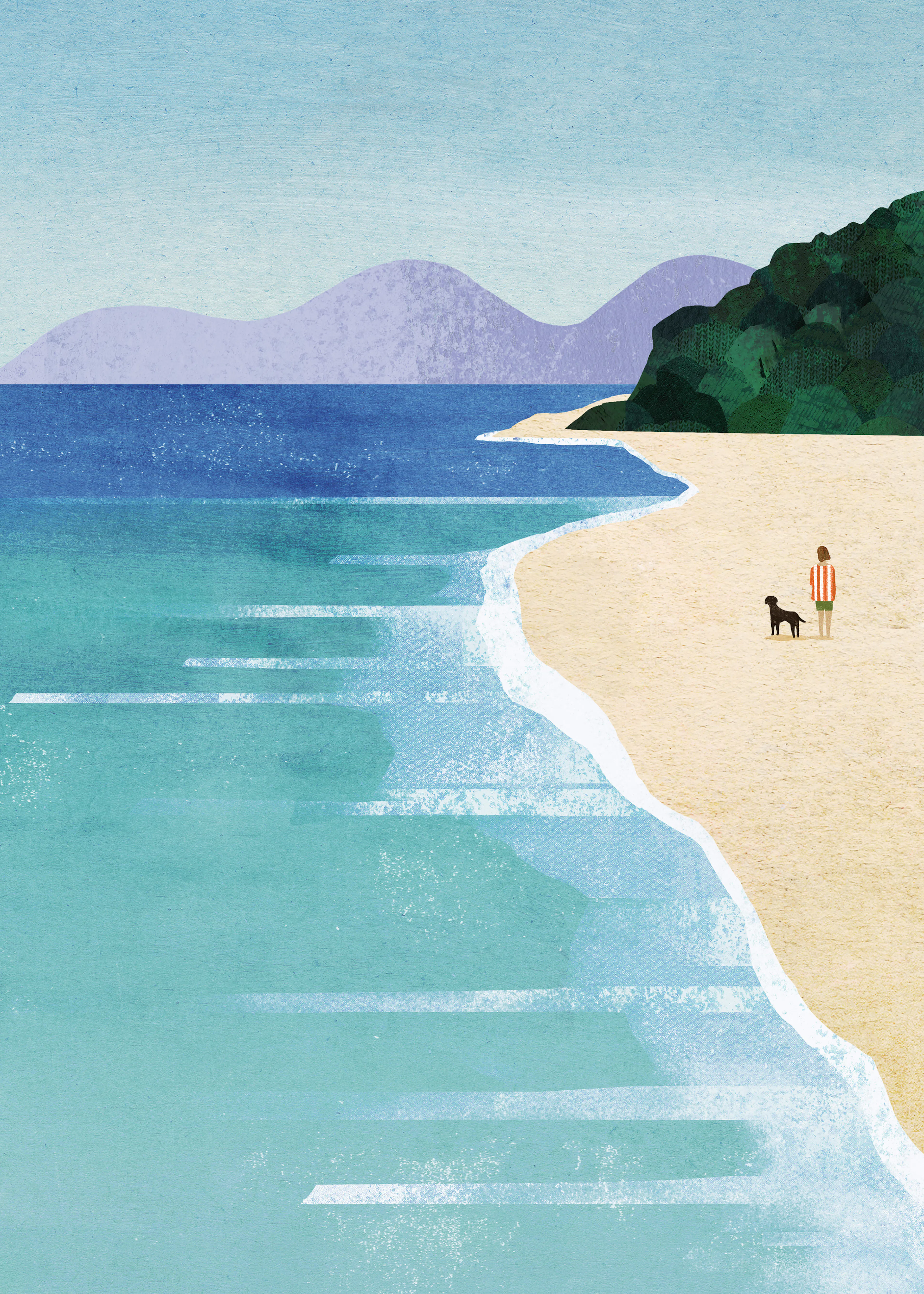 Aqua Serene Beach Poster 0