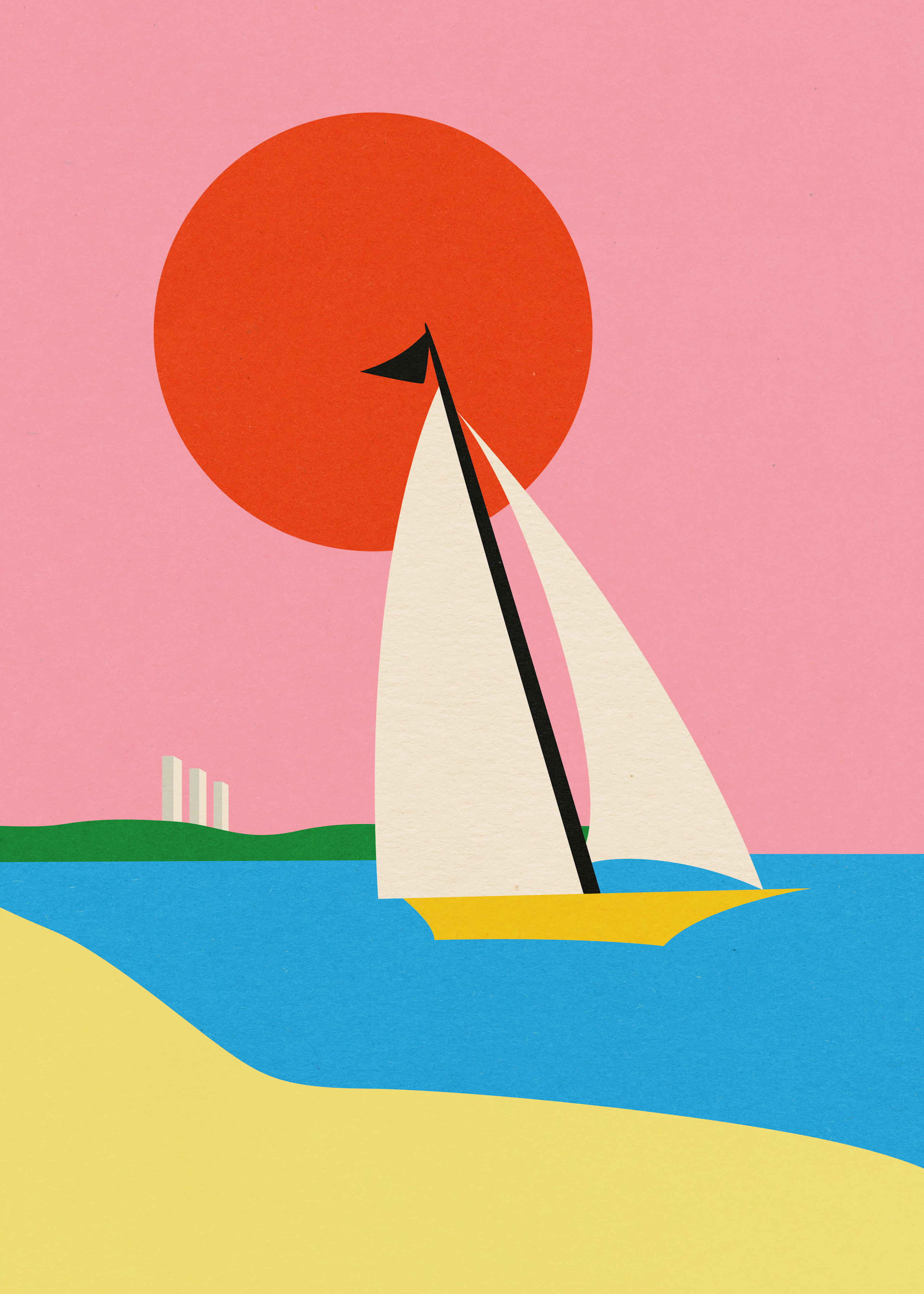 Sailboat Sunset Poster 0