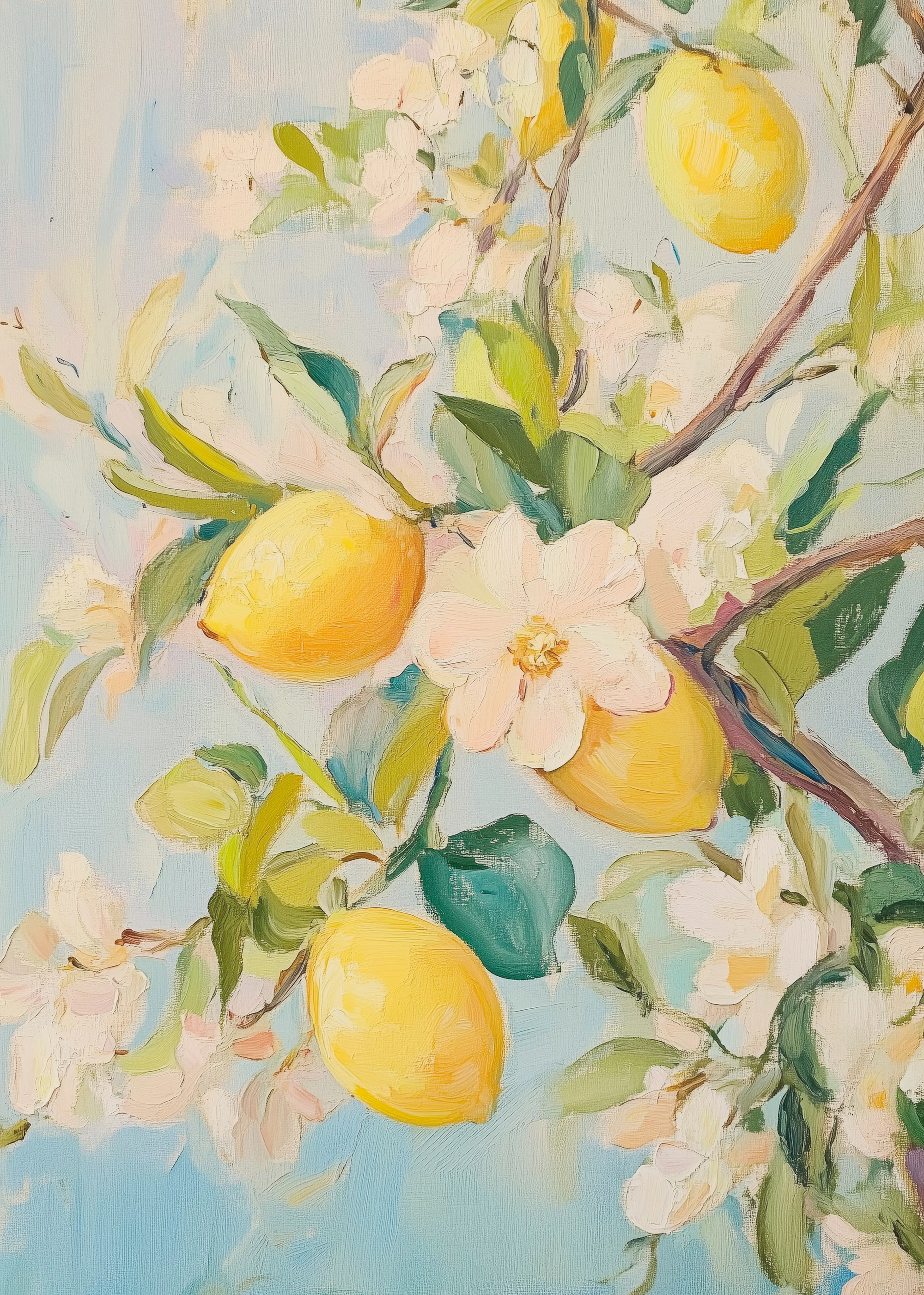 Blue Lemon Blossom Poster 0