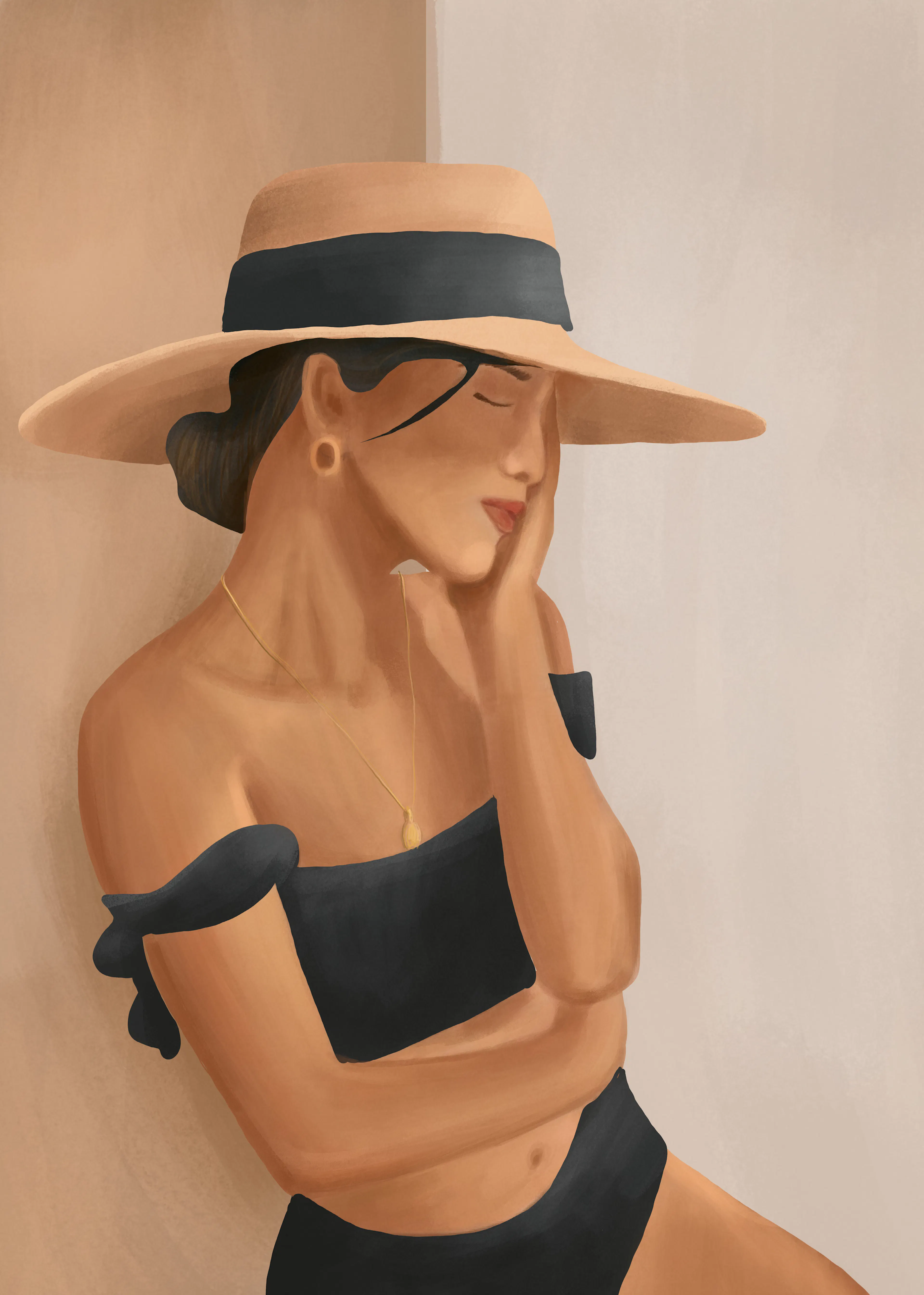 Beige Summer Elegance Poster 0