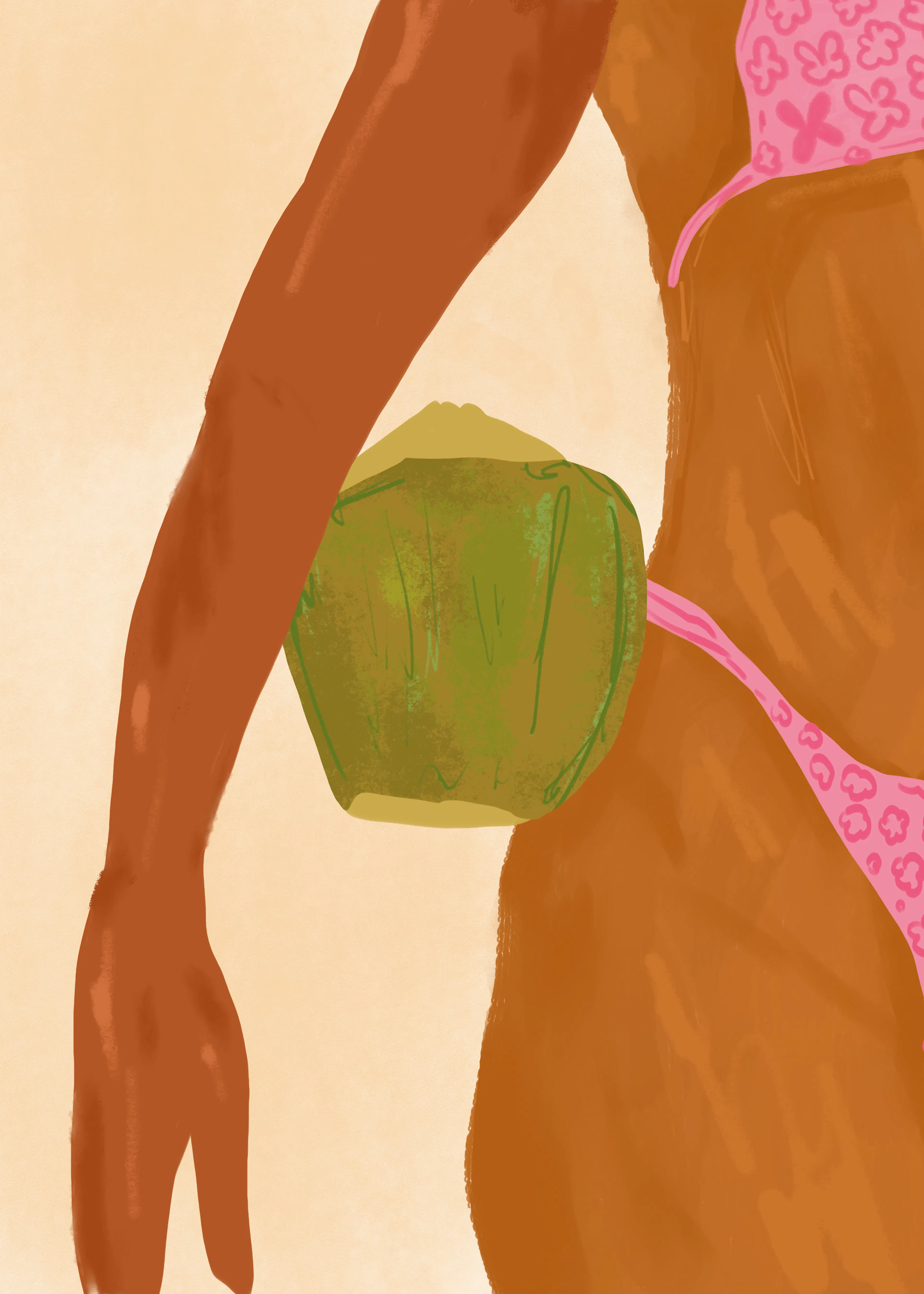 Warm Brown Tropical Vibes Poster 0