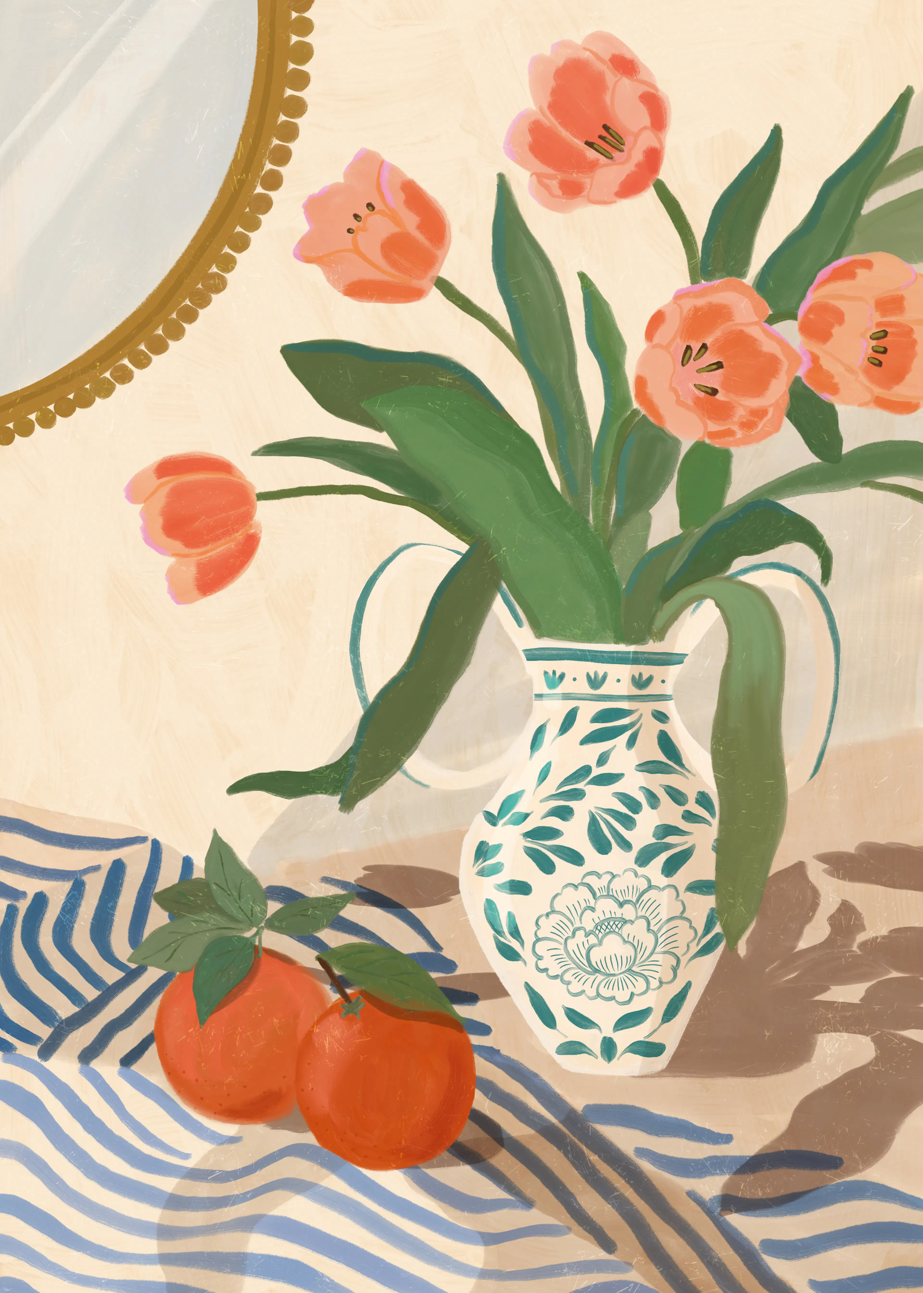 Naturaleza Muerta con Tulipanes Póster 0