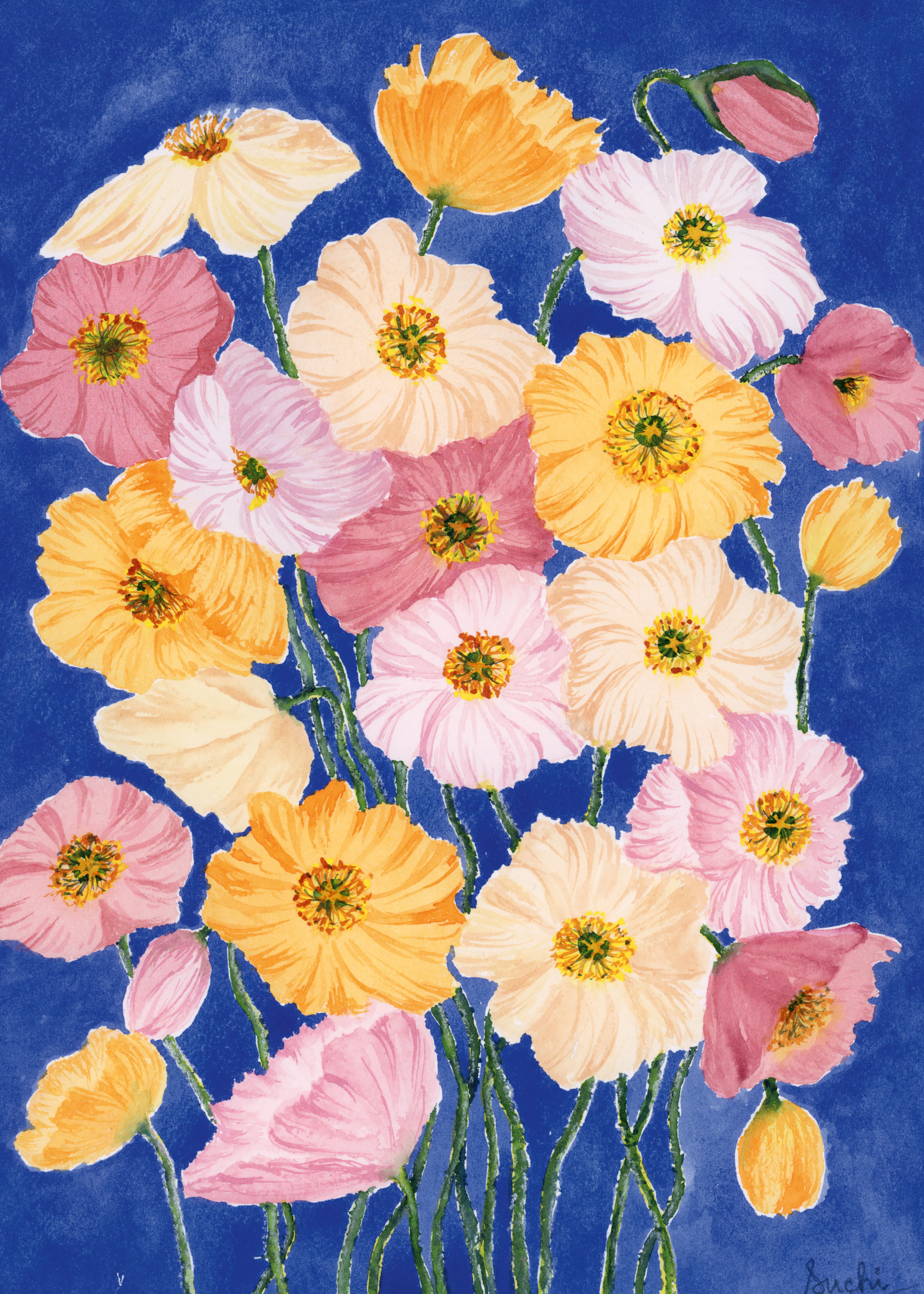 Flores Primaverales Pervinca Póster 0