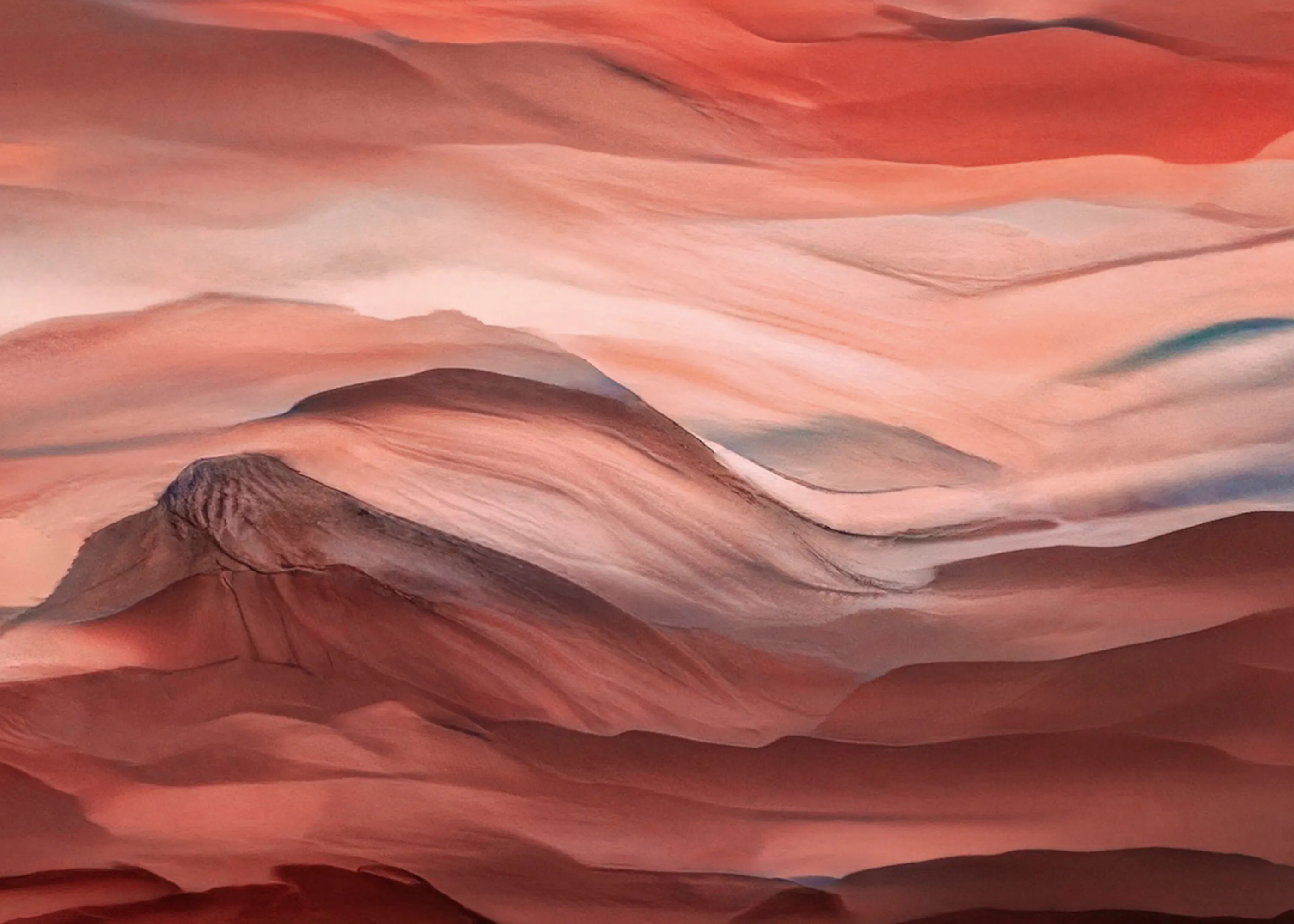 Reddish Desert Waves Poster 0