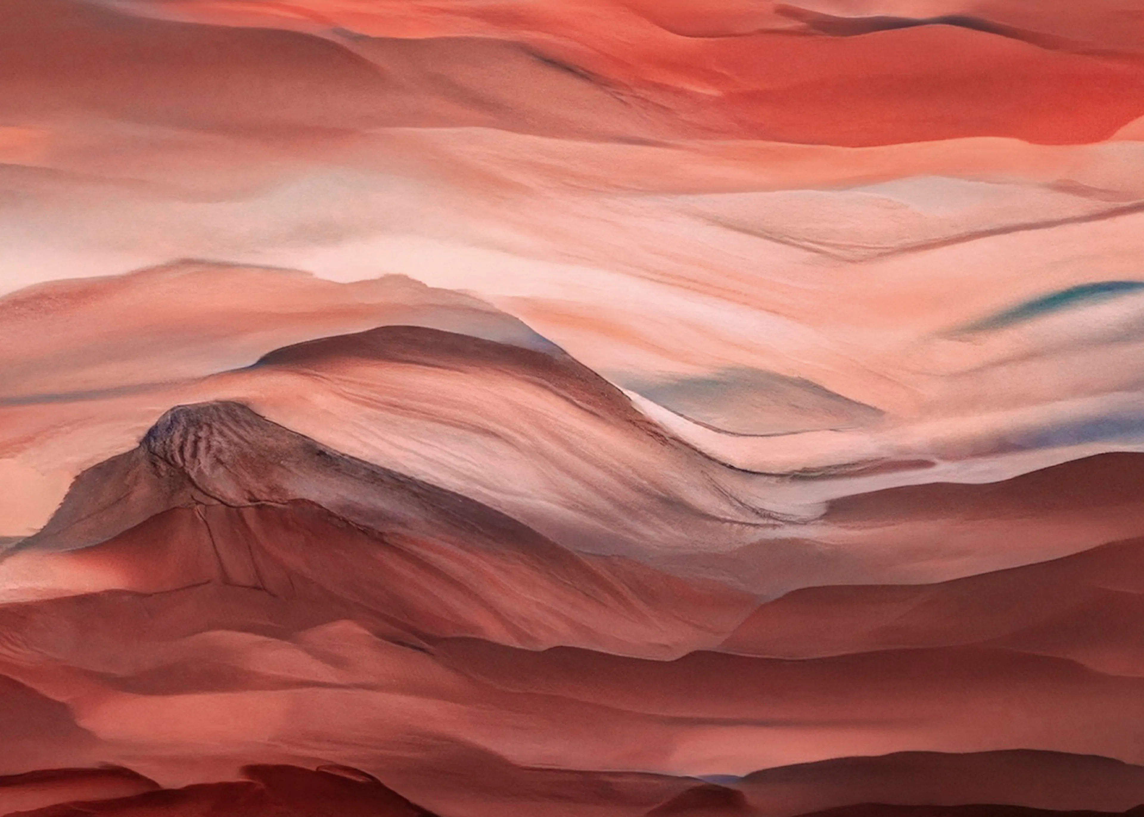 Reddish Desert Waves Poster 0