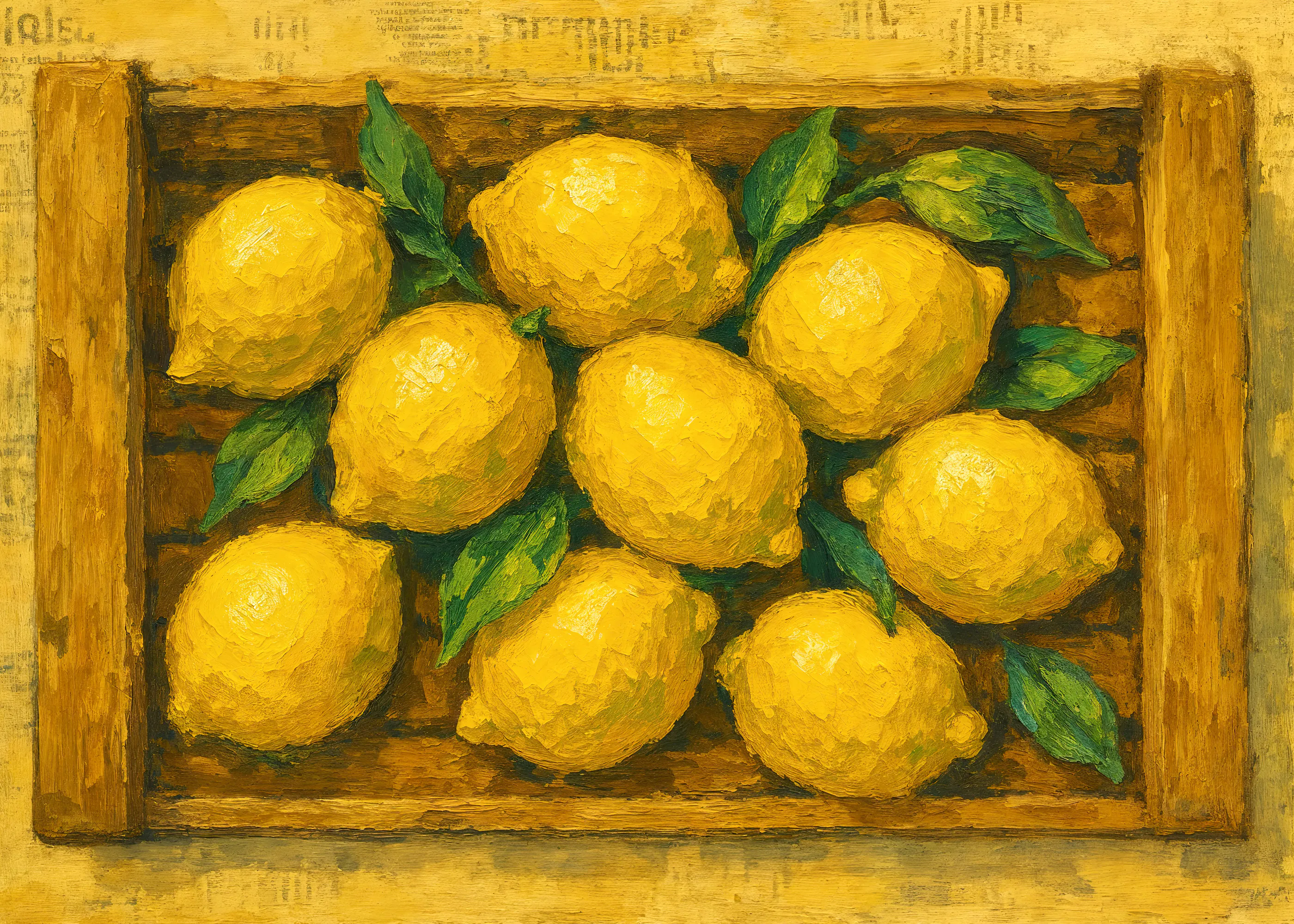 Amber Fresh Lemons Poster 0