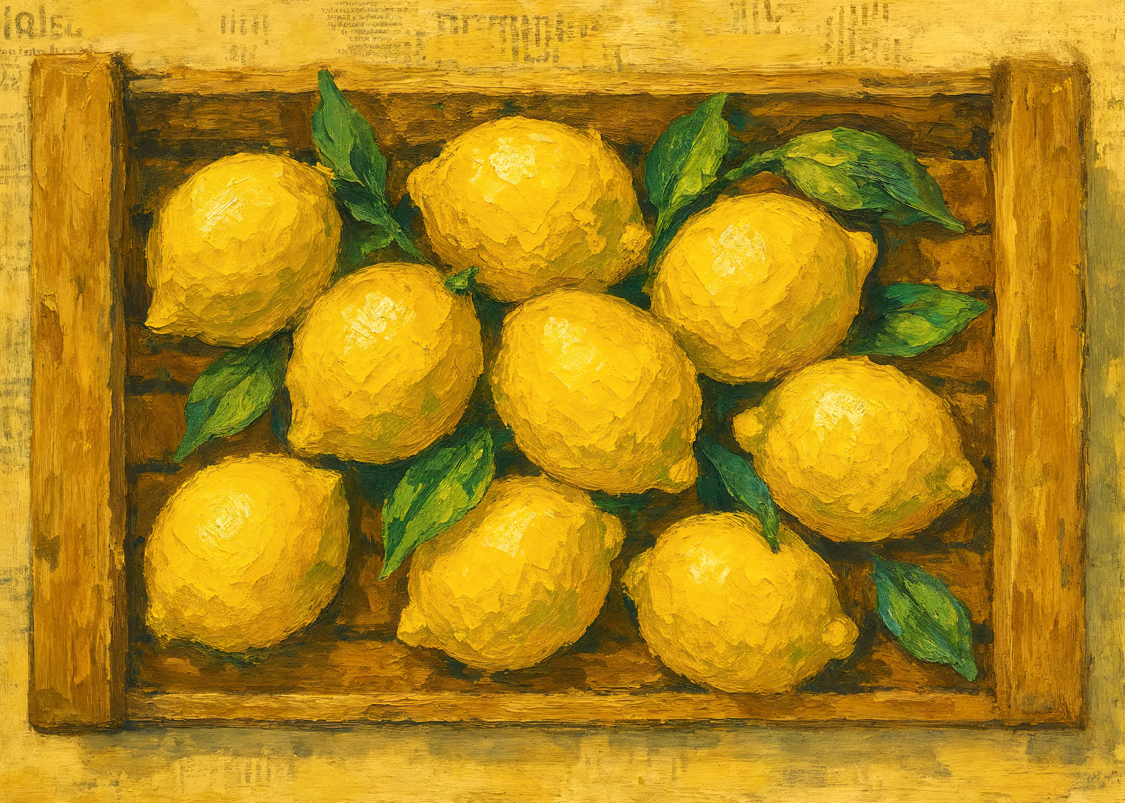 Amber Fresh Lemons Poster 0