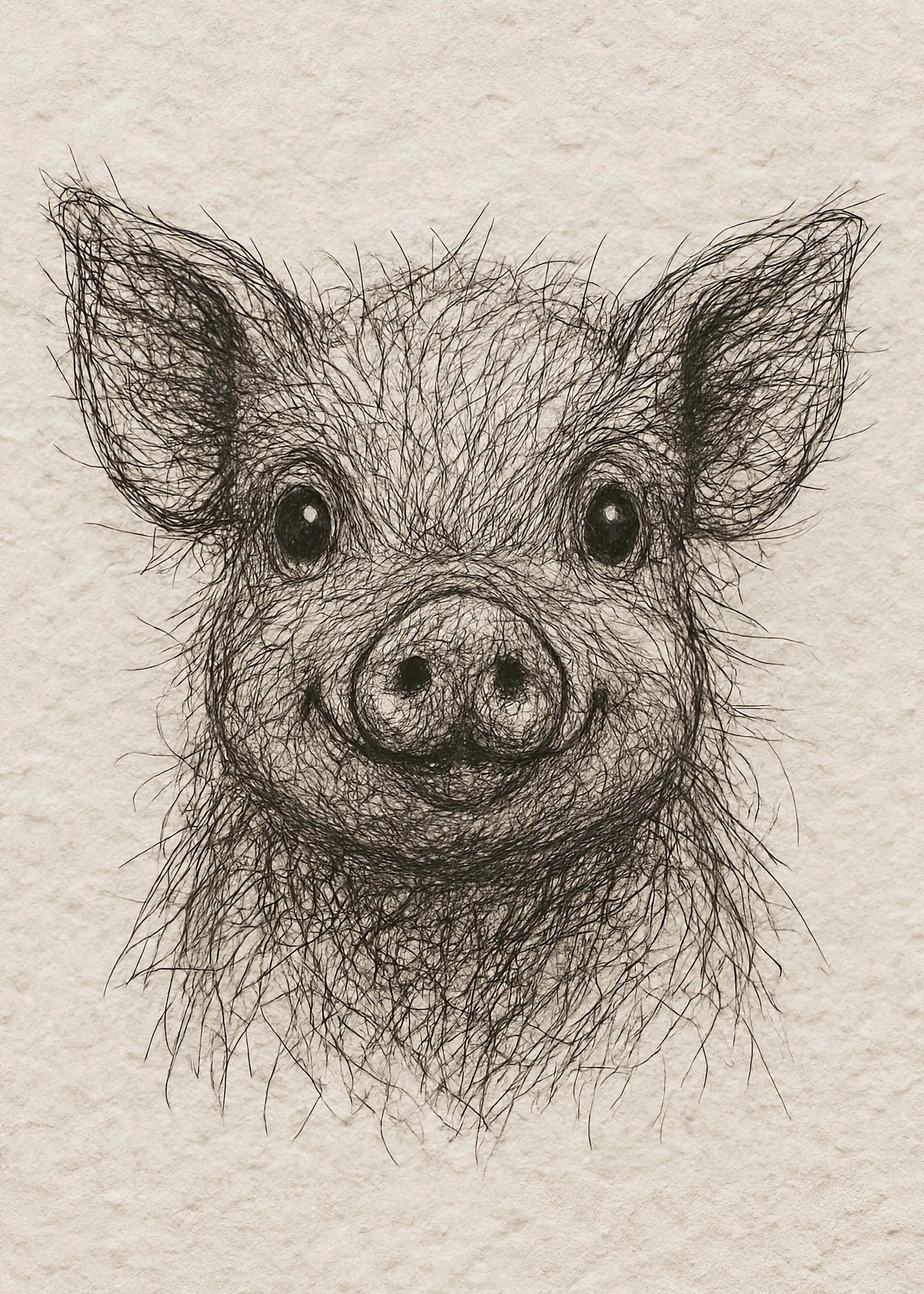 Wild Pig Sketch Poster 0