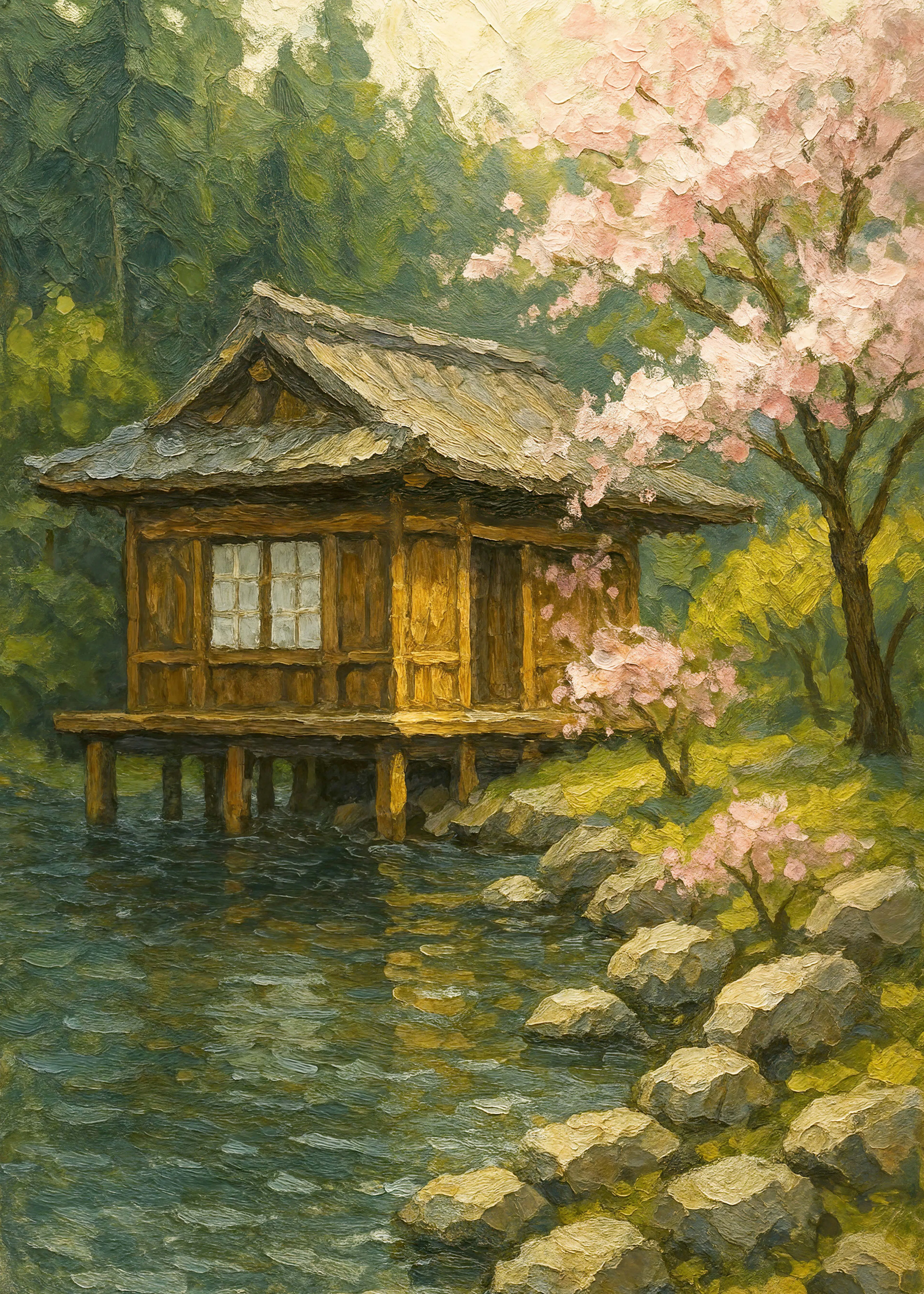 Serene Japanese Garden Poster 0