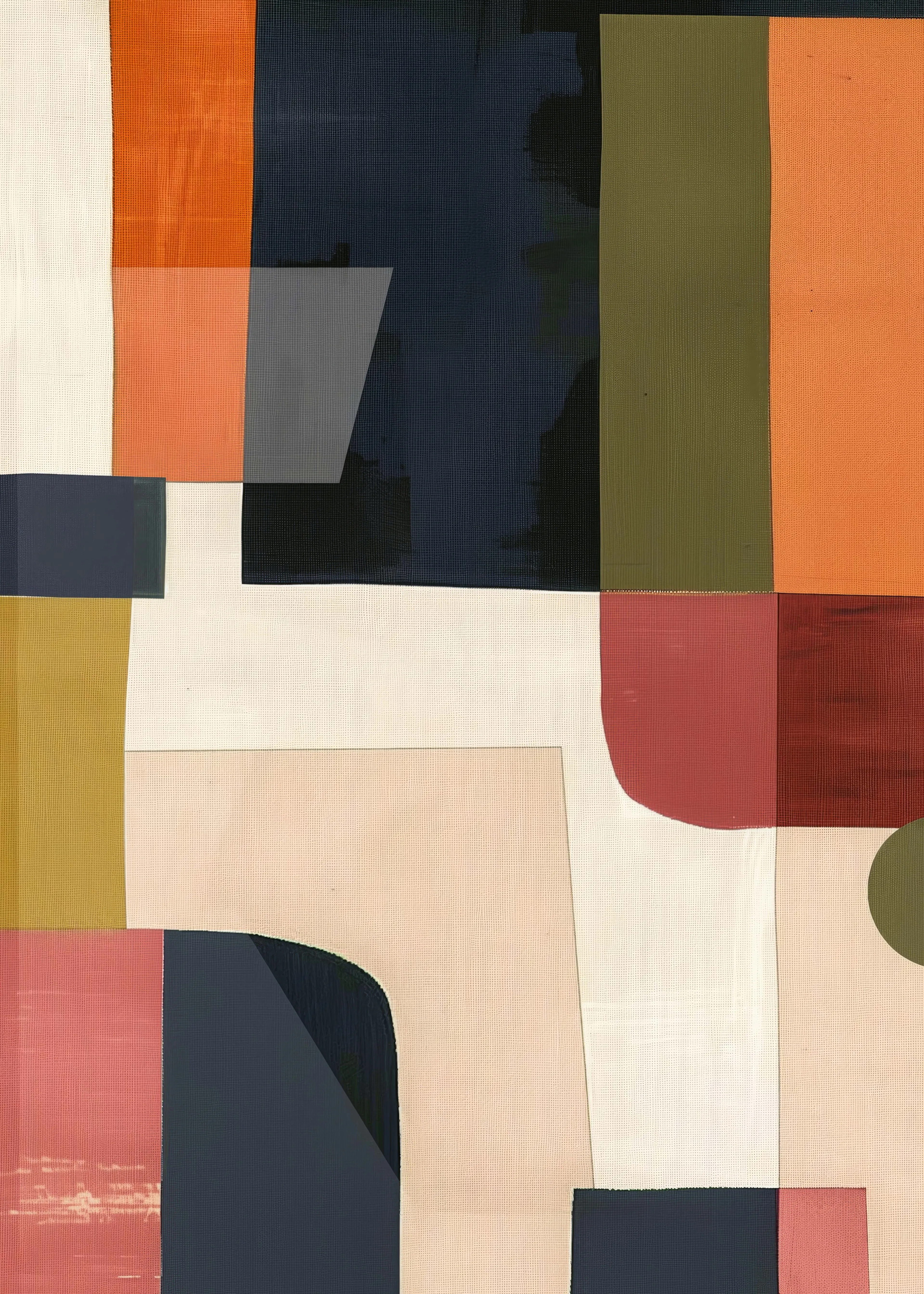 Deep Navy Modern Abstract Poster 0