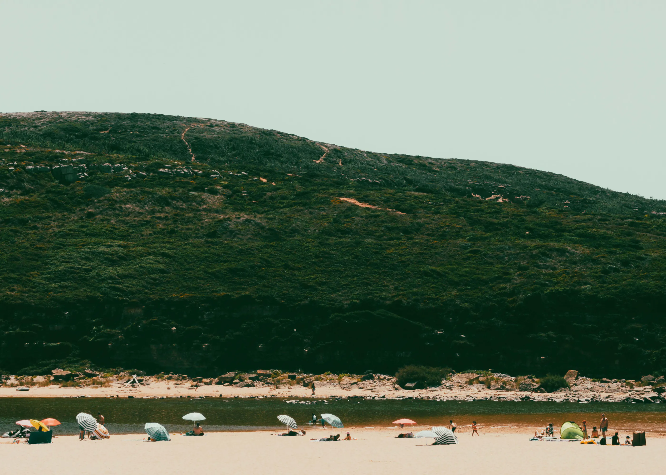 Green Beach Day Poster 0