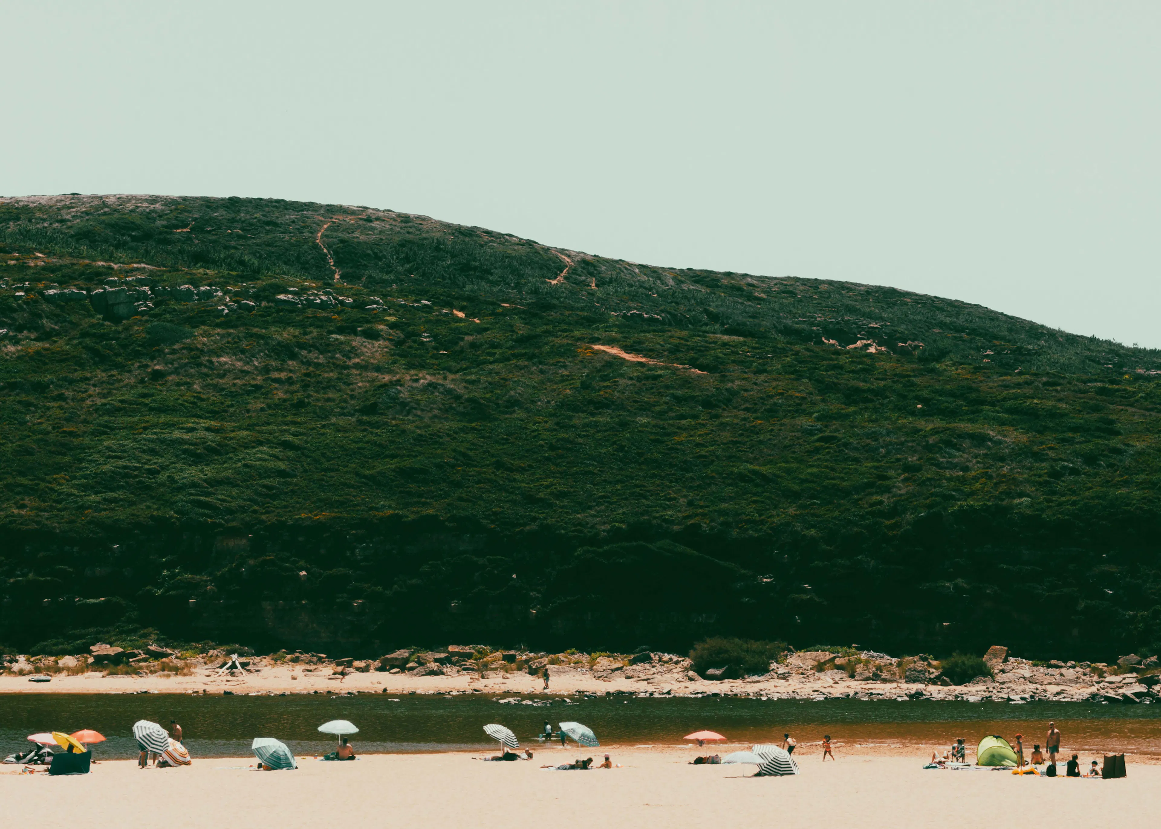 Green Beach Day Poster 0