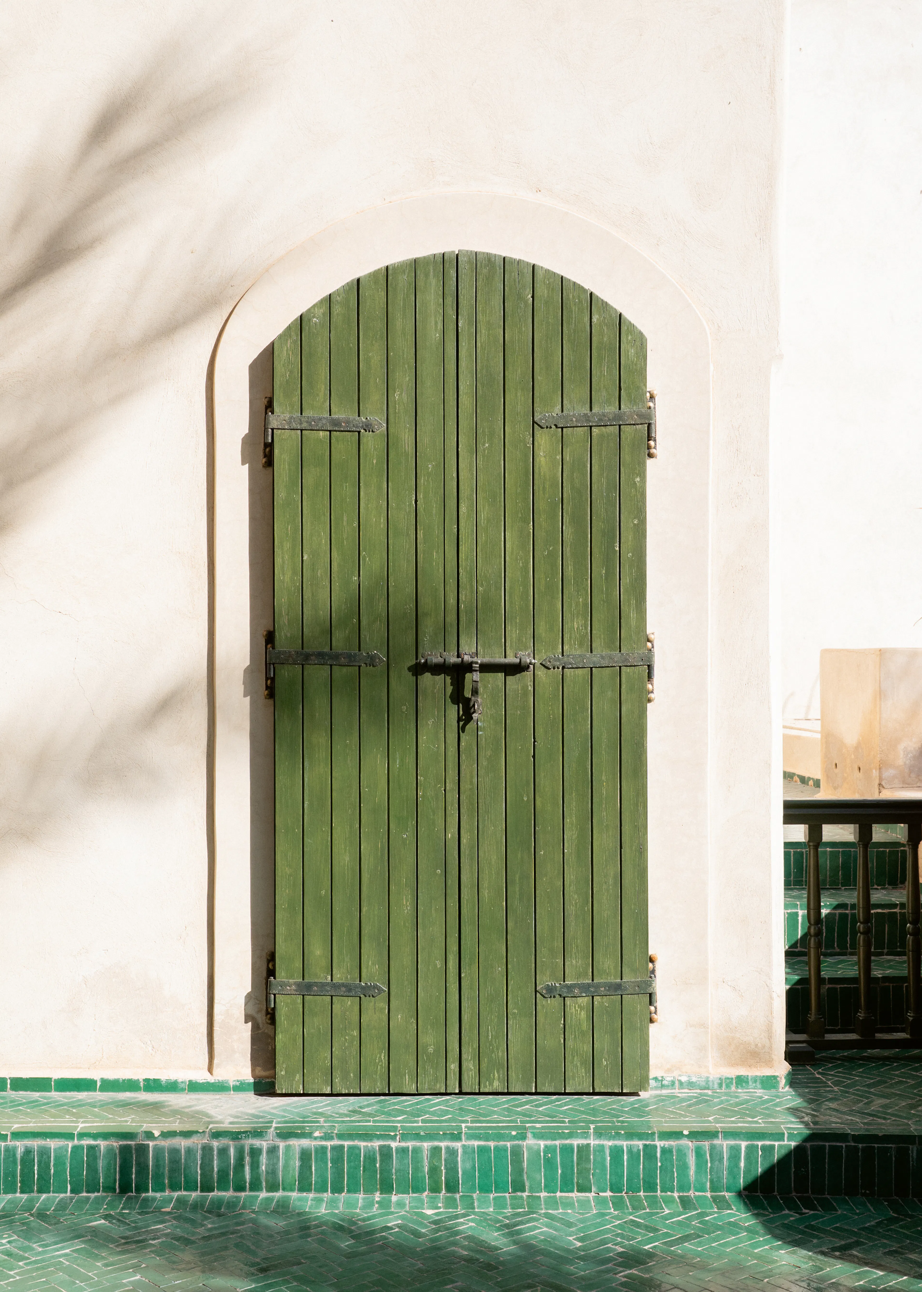 White Green Door Poster 0