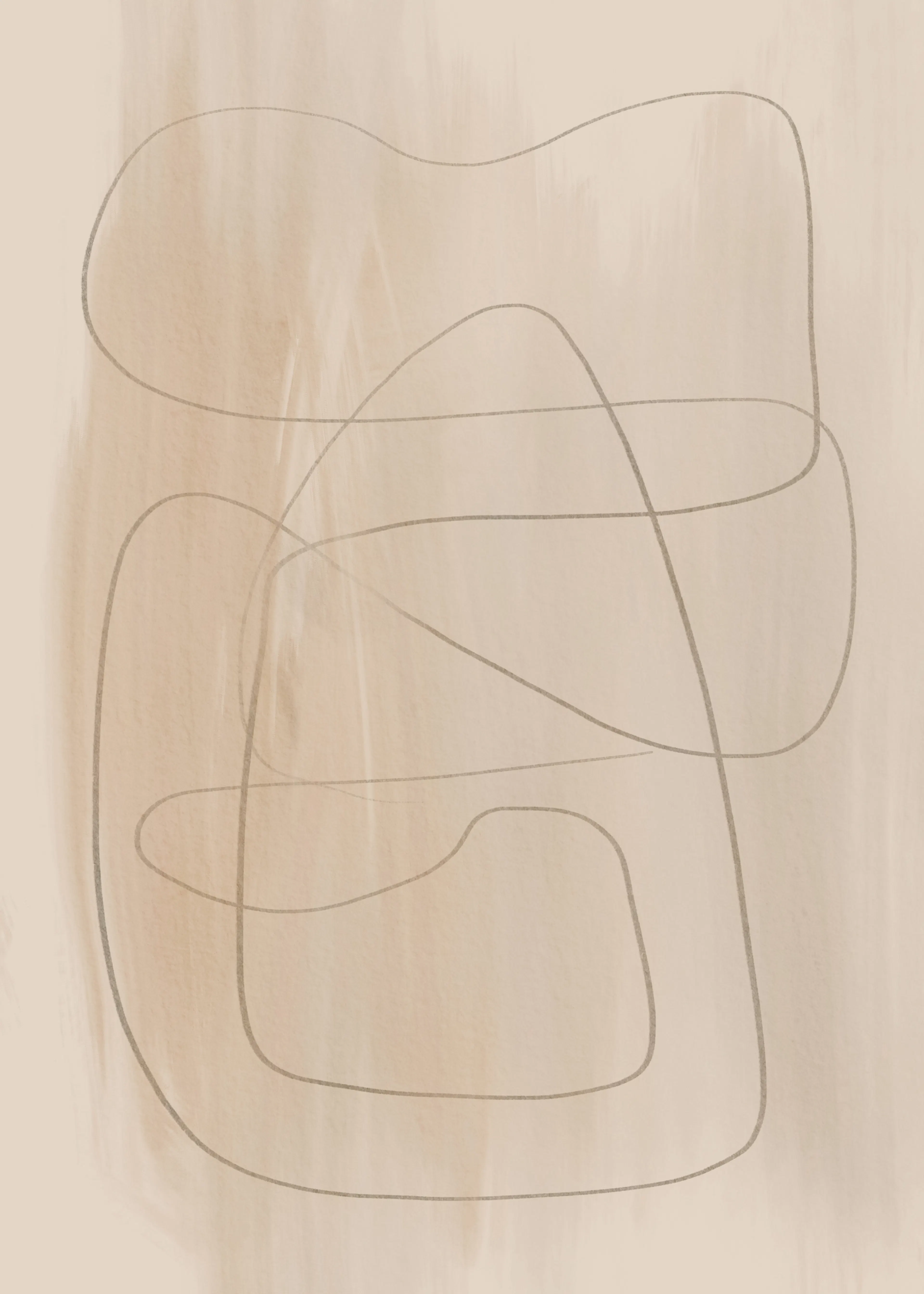 Abstracto Suave Beige Póster 0