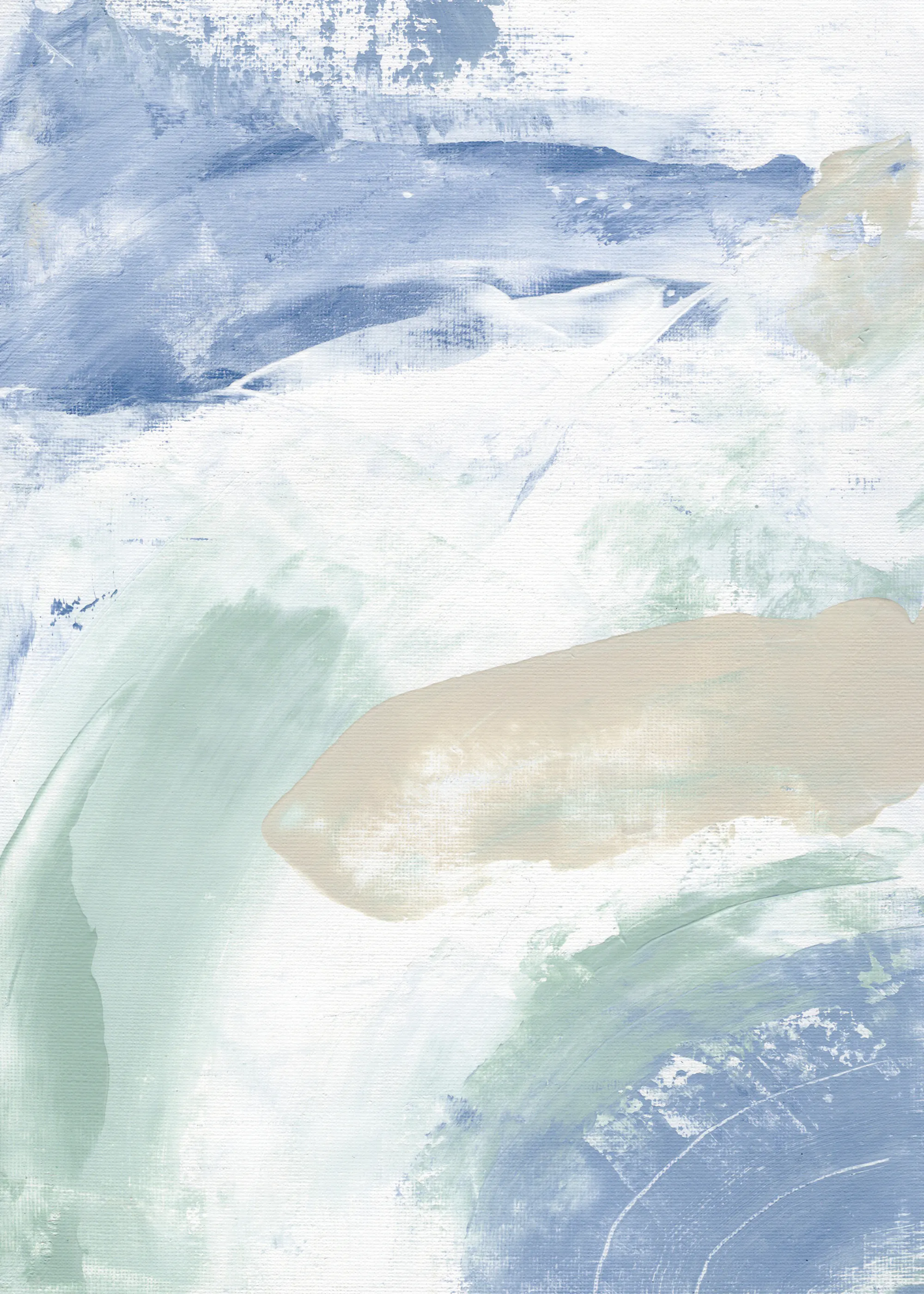 Olas Serenas en Azul Polvo Póster 0