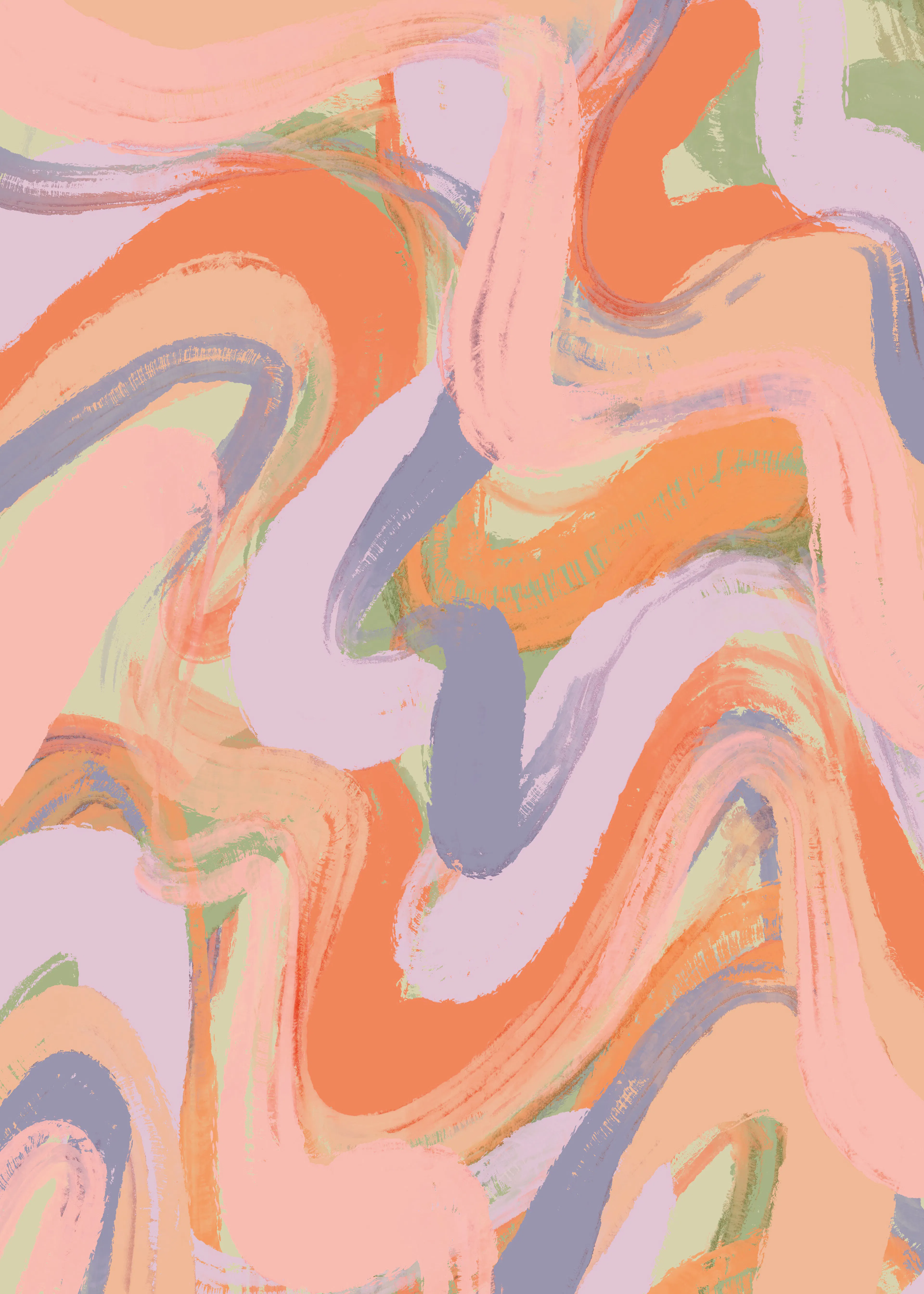 Olas Pastel Póster 0