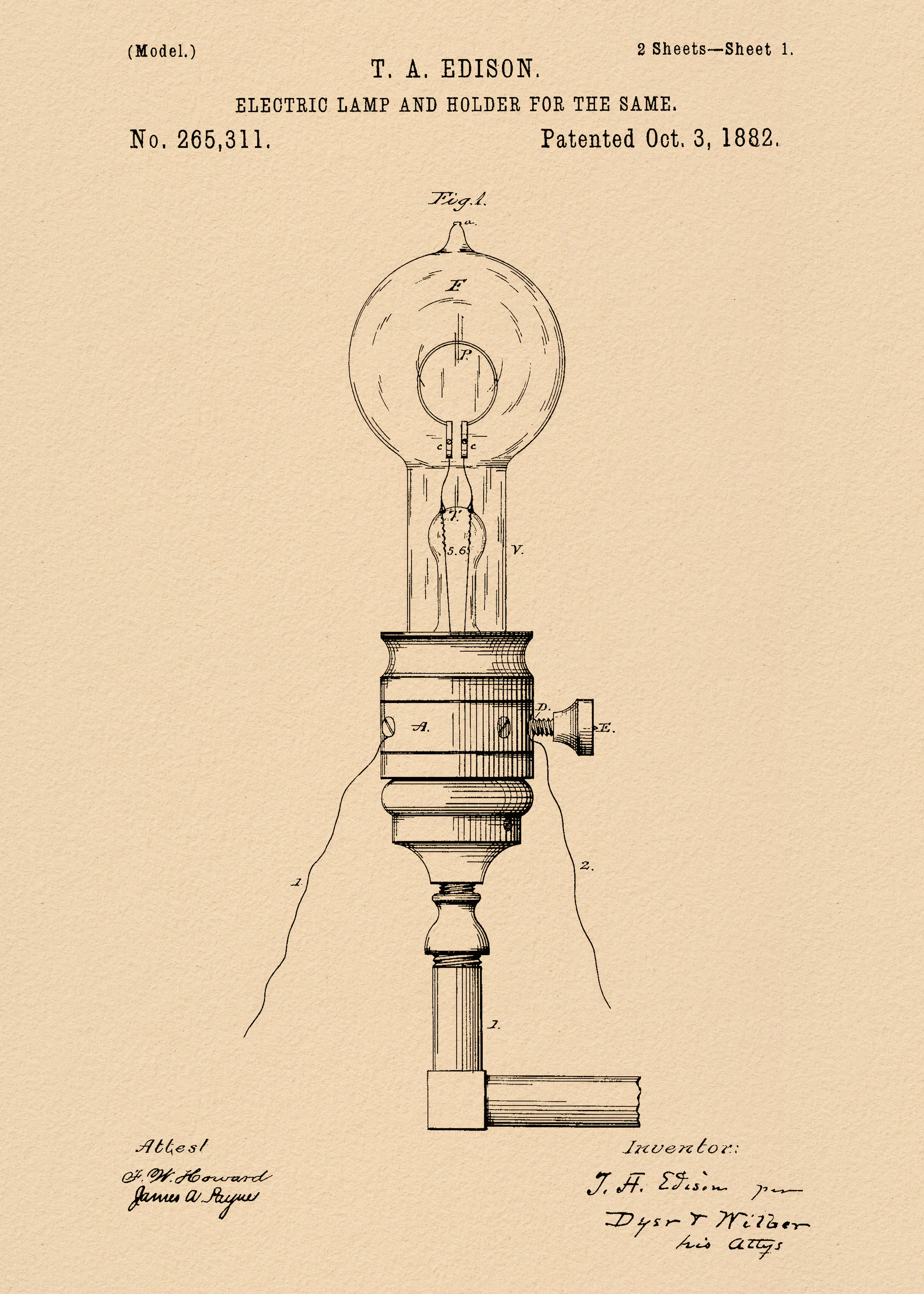 Electric Light Invention Poster 0