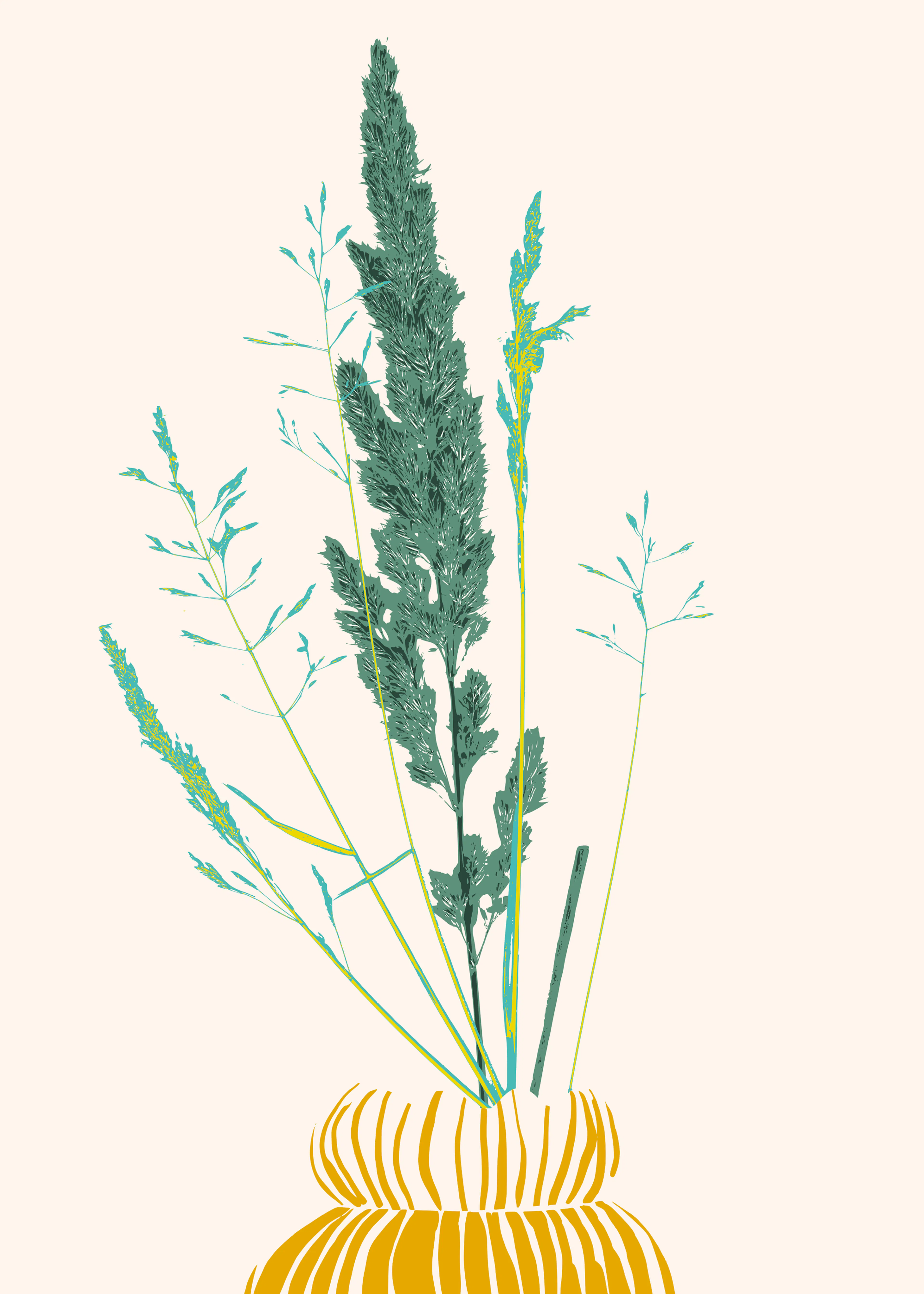 Green Wild Grass Poster 0
