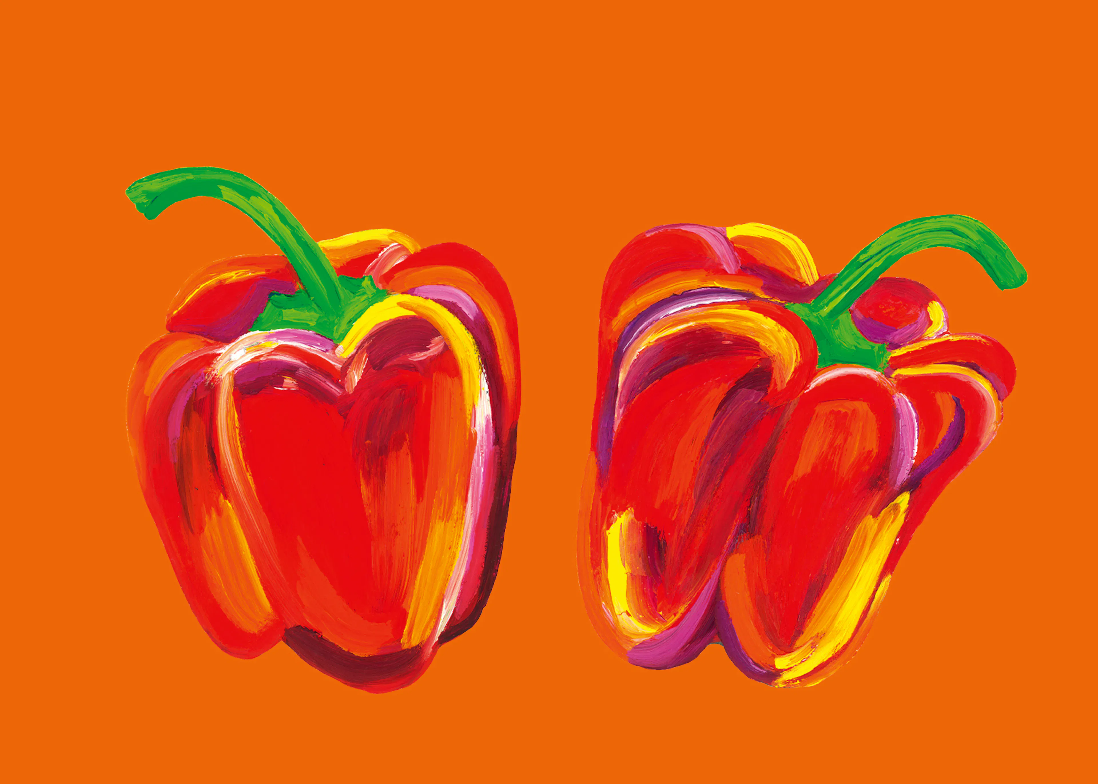 Vibrant Peppers Poster 0
