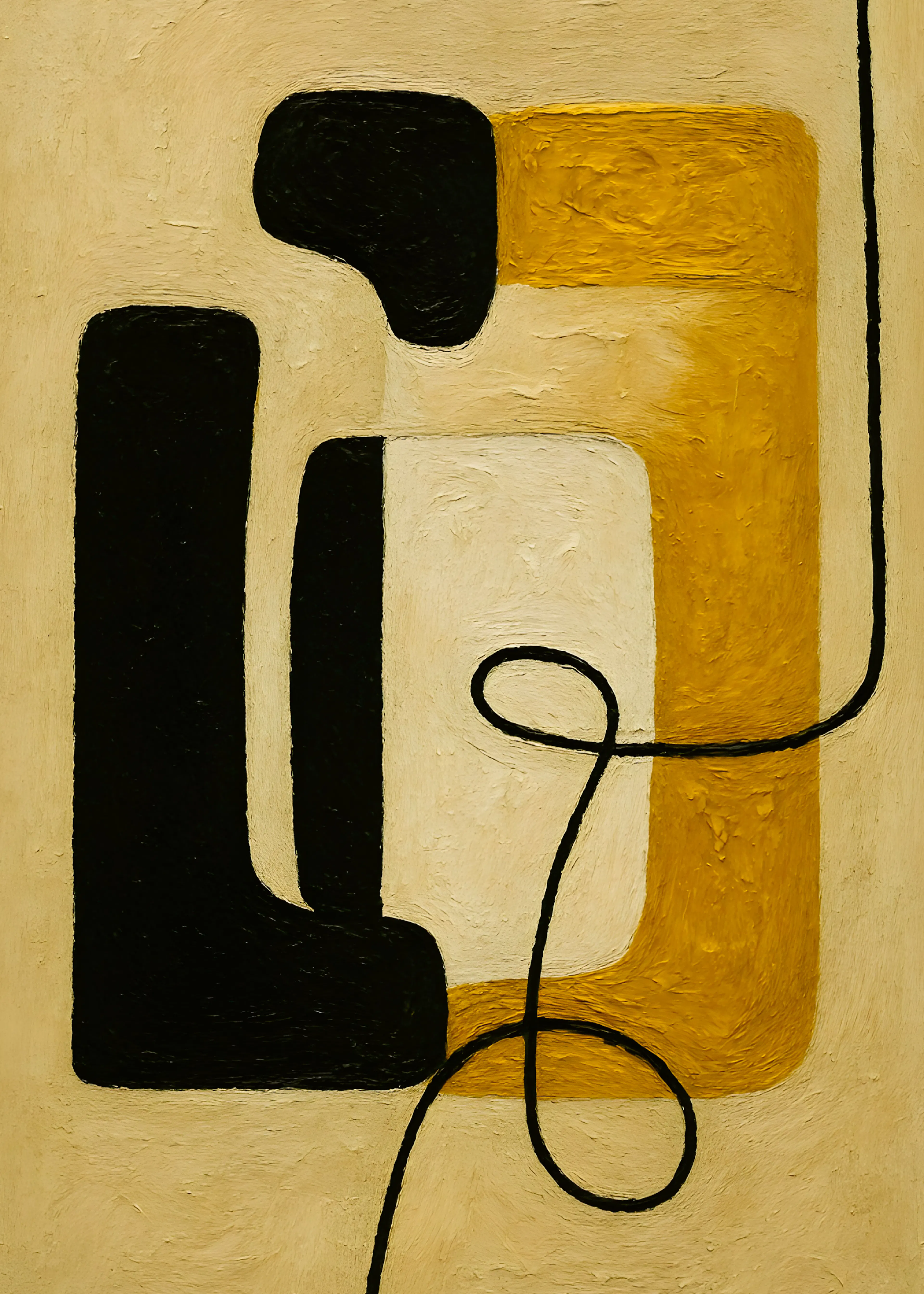 Ámbar Abstracto Moderno Póster 0