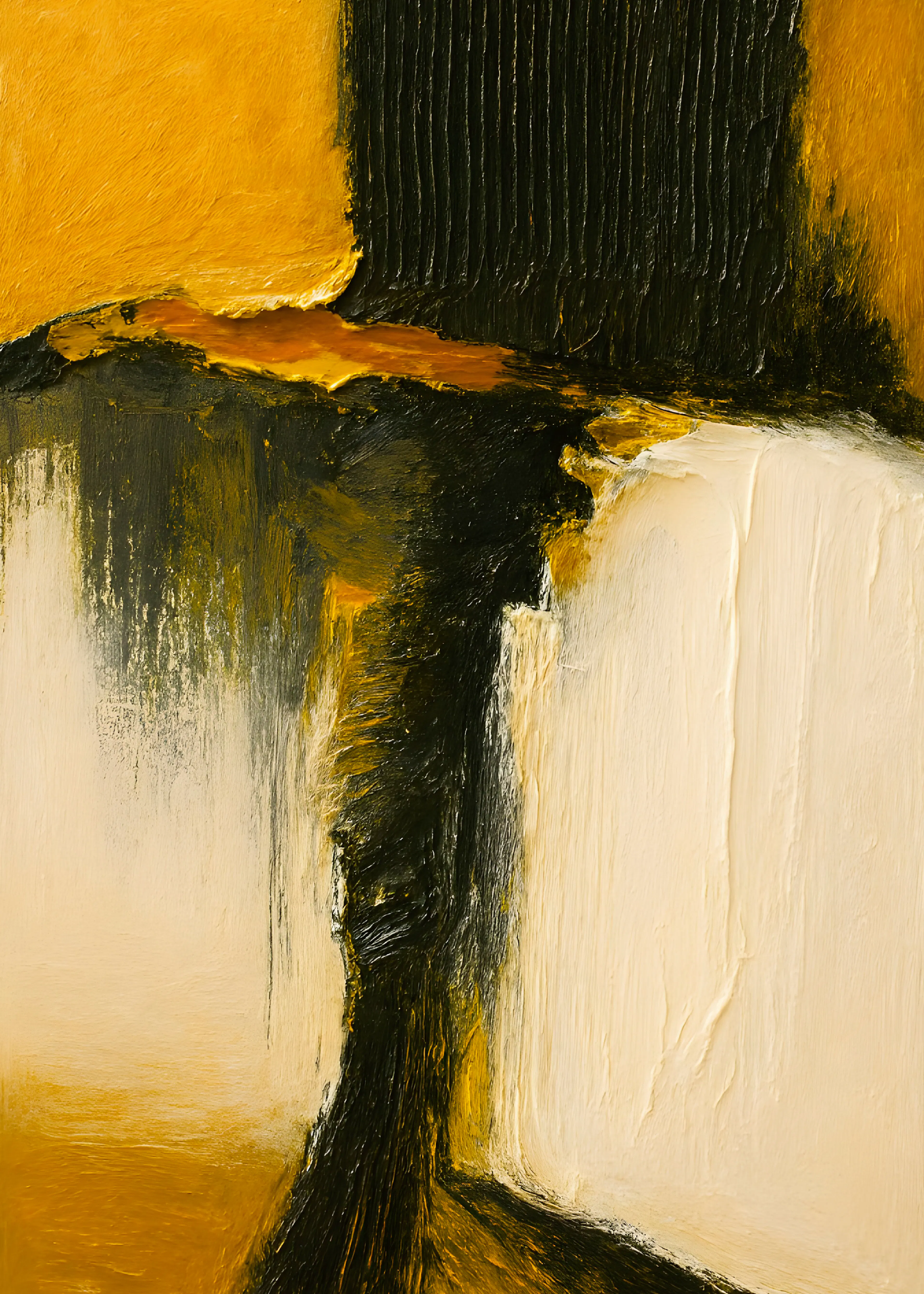 Abstracción Dorada Póster 0