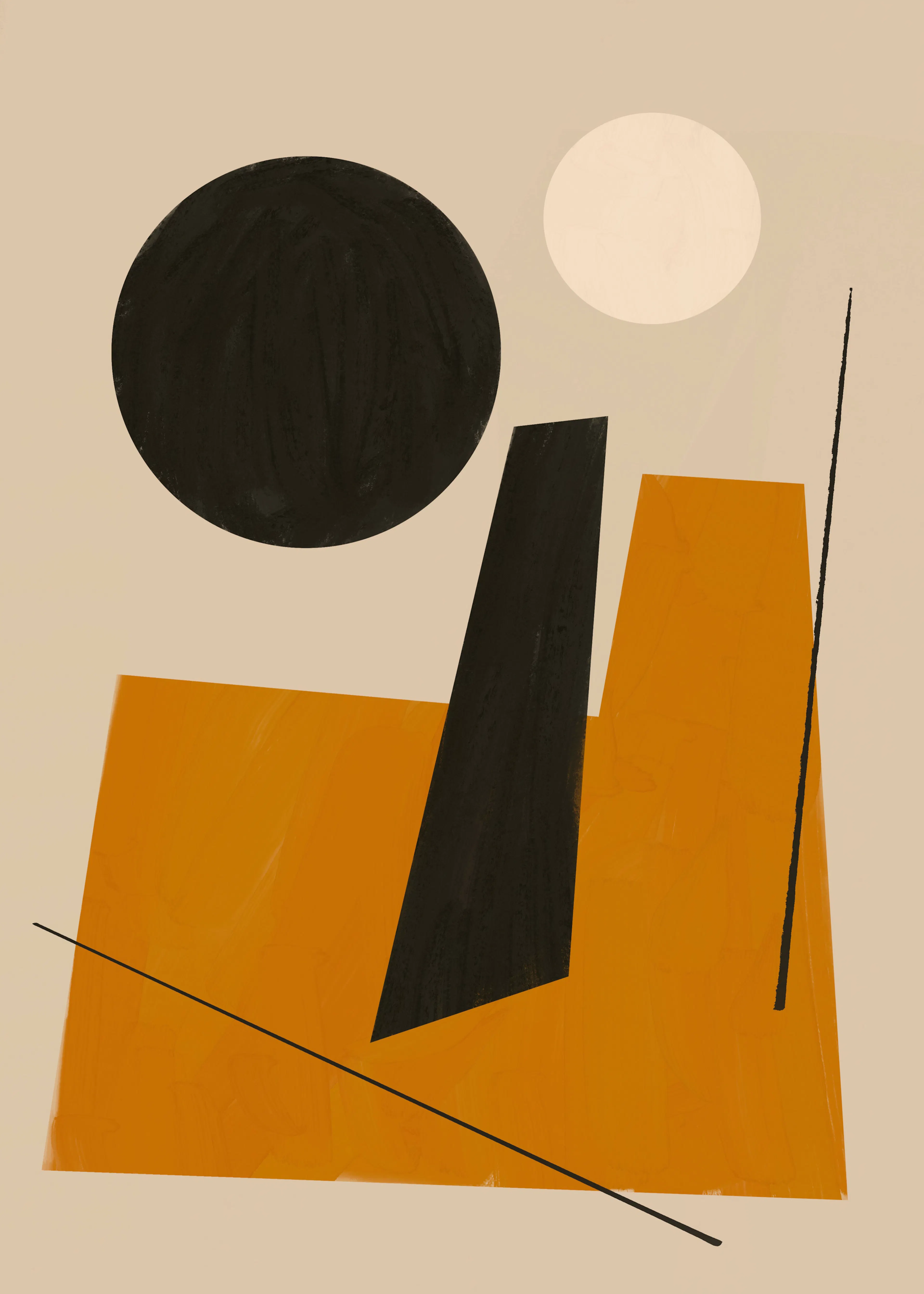 Abstracto Moderno Tostado Póster 0