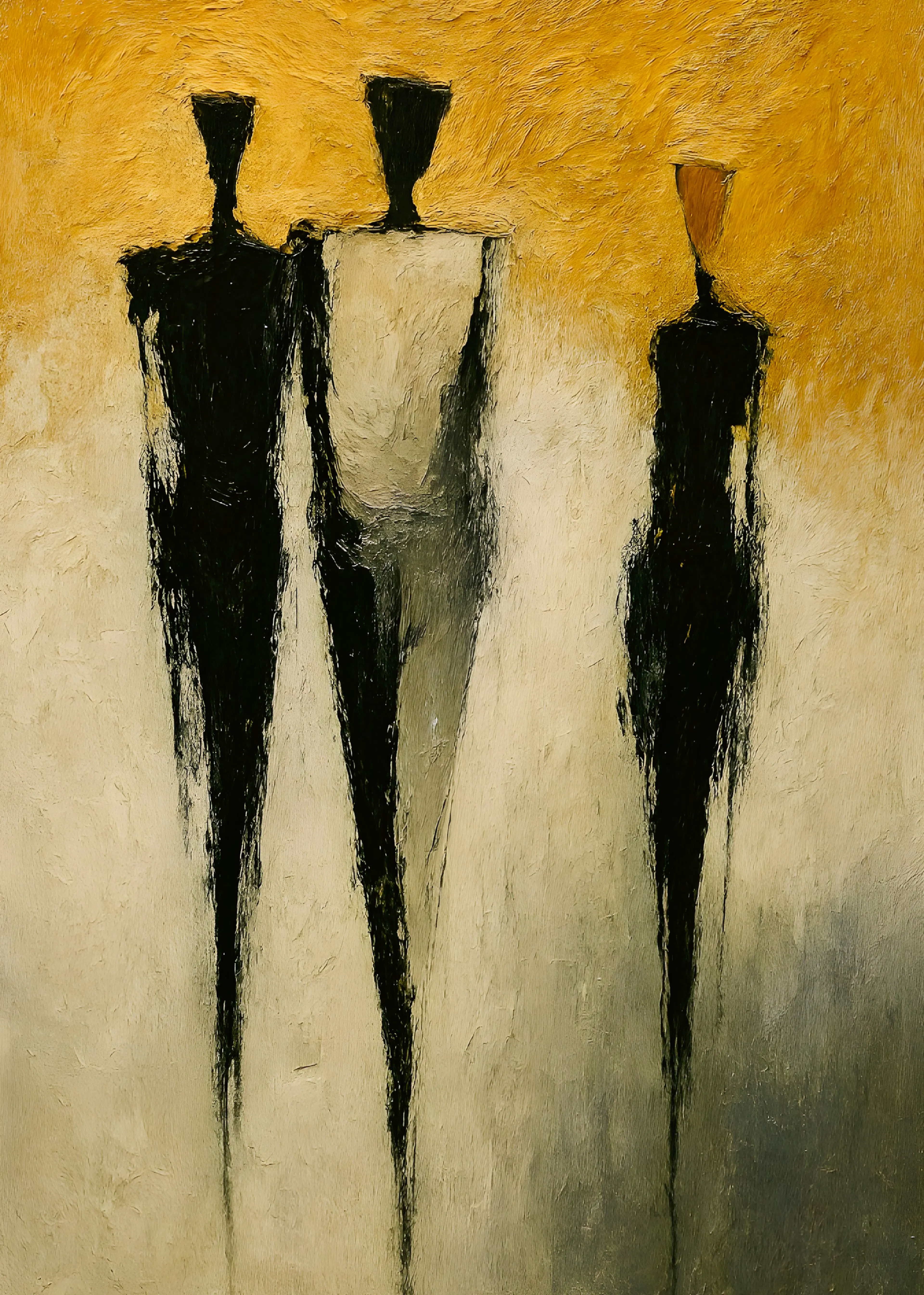 Figuras Abstractas Doradas Póster 0
