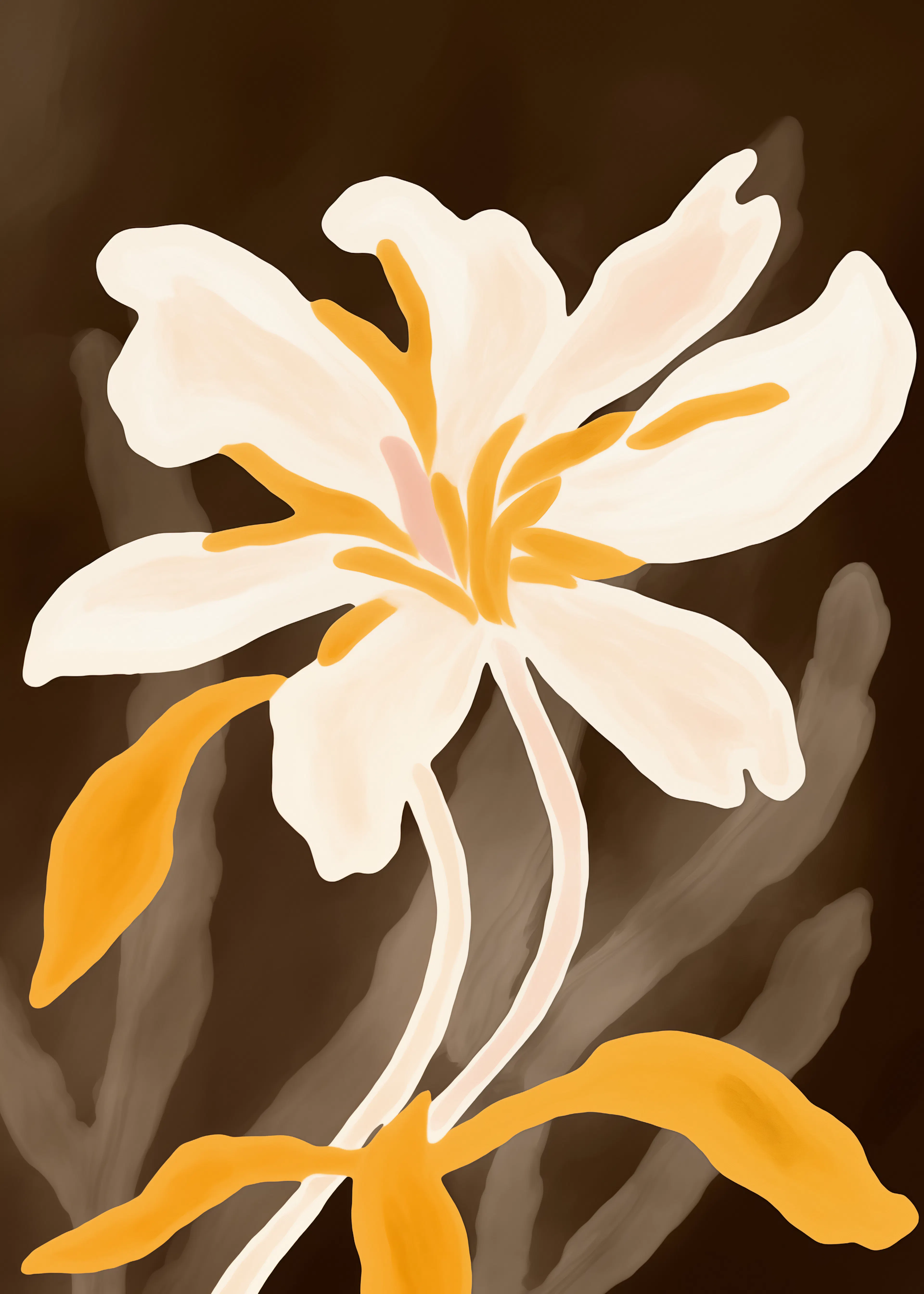 Elegant White Lily Poster 0
