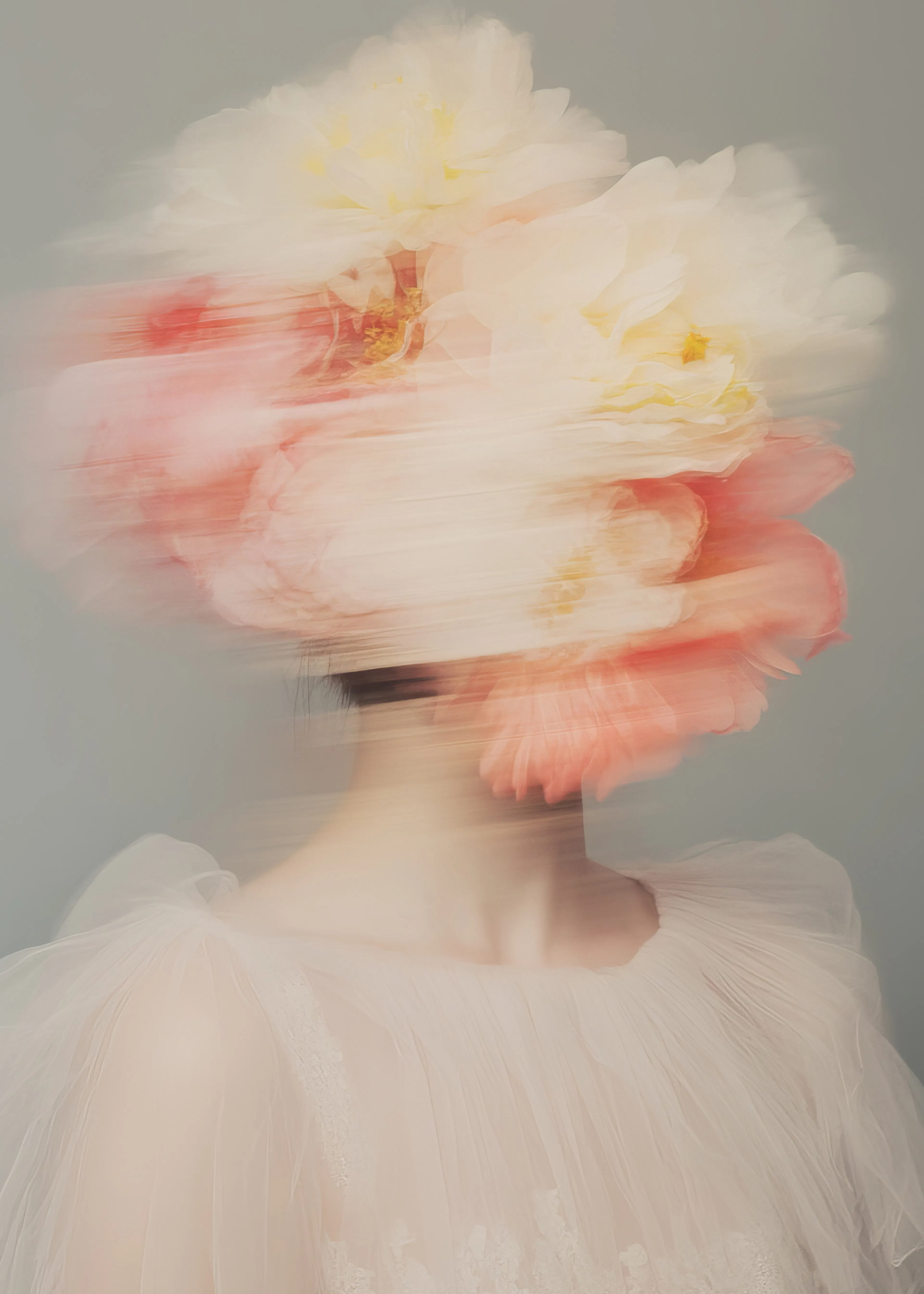 Peach Ethereal Bloom Poster 0