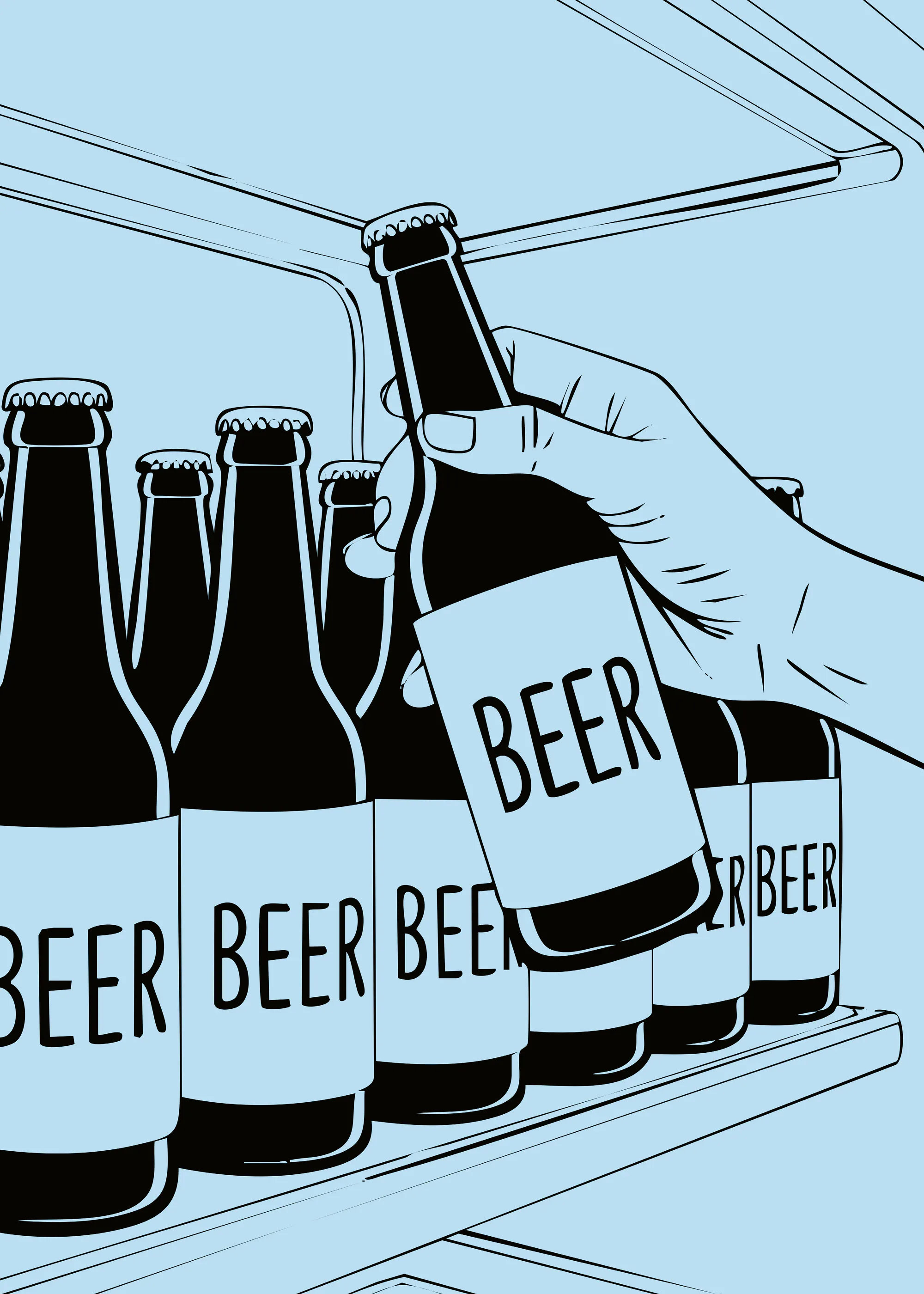 Blue Chilled Beer Poster 0