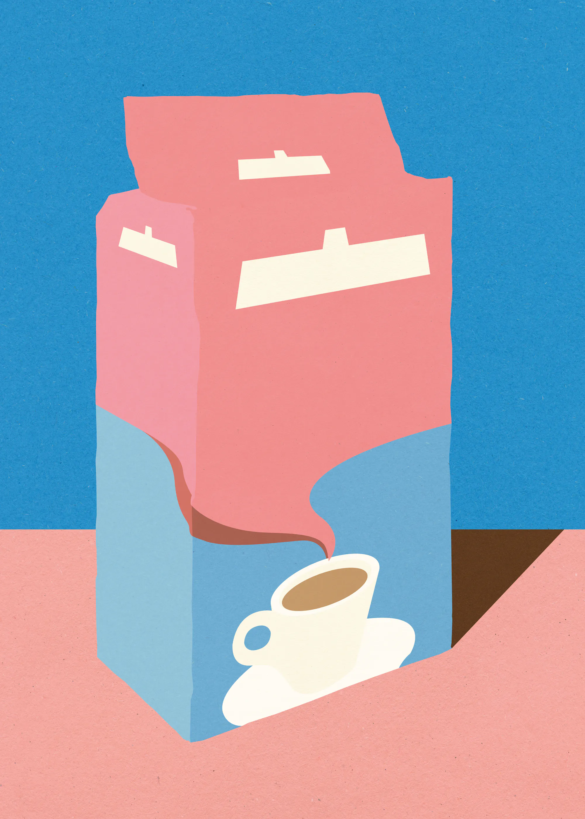Modrý Coffee Break Poster 0