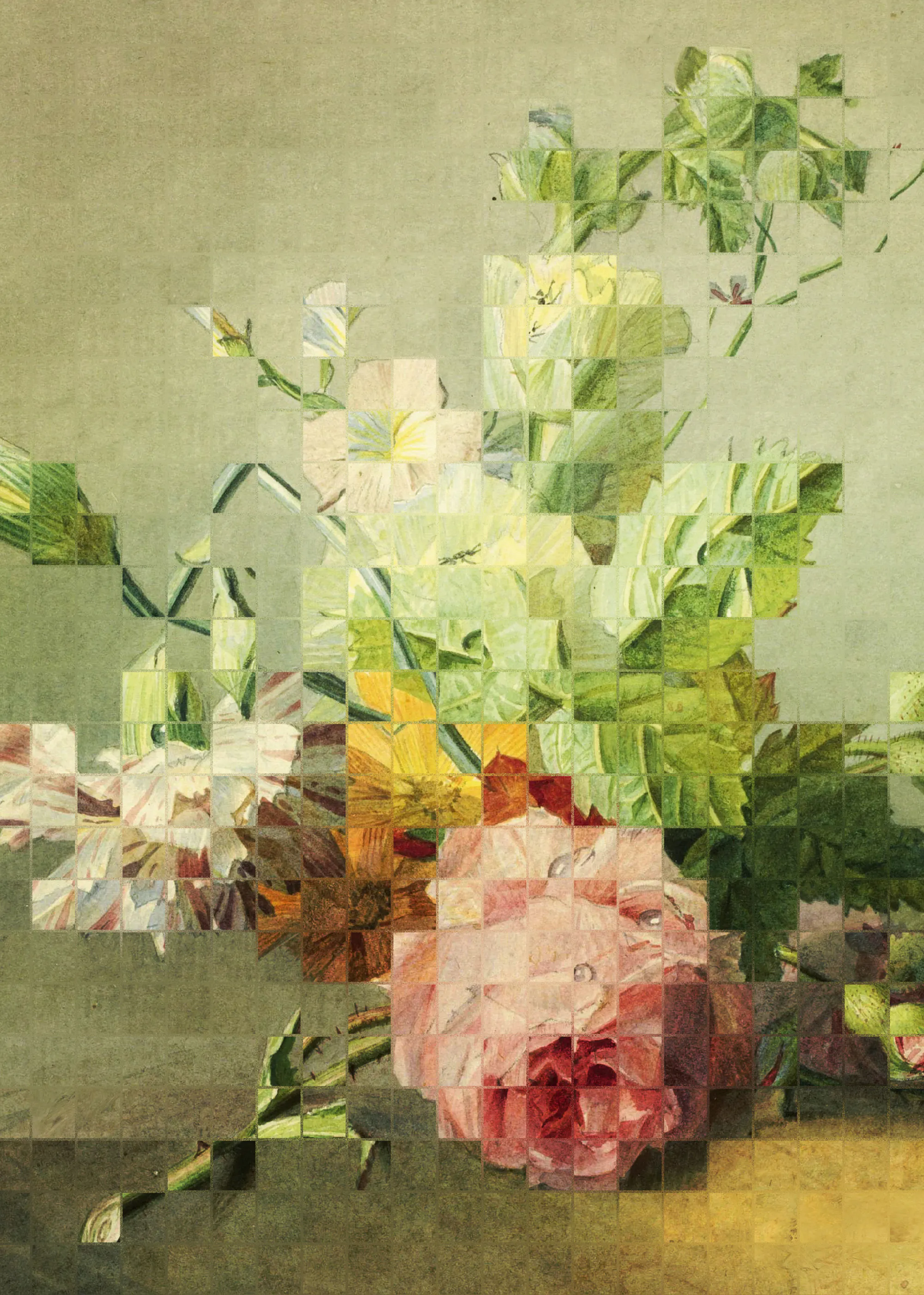 Élégance Florale Sauge Poster 0