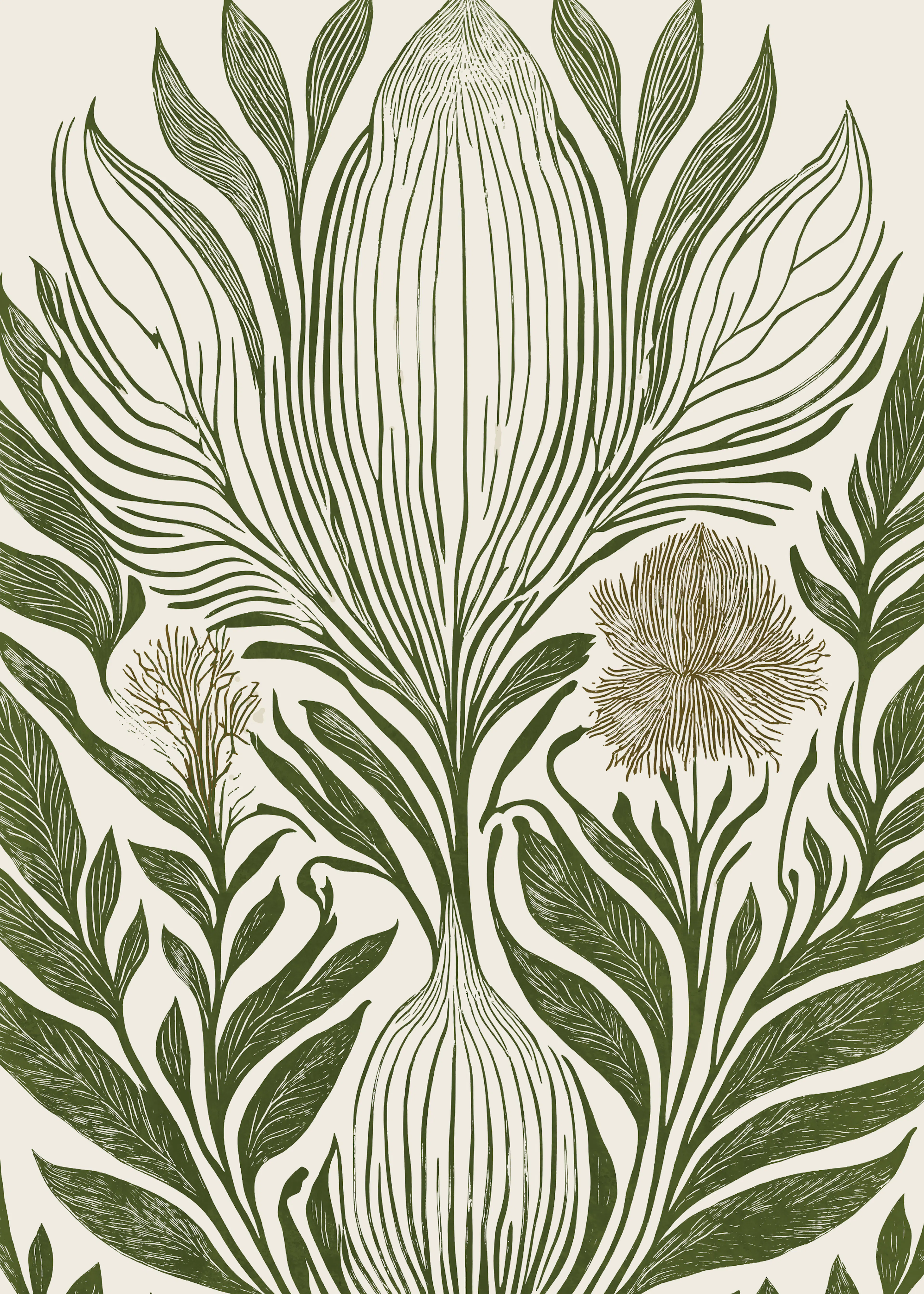 Olive Botanical Elegance Poster 0