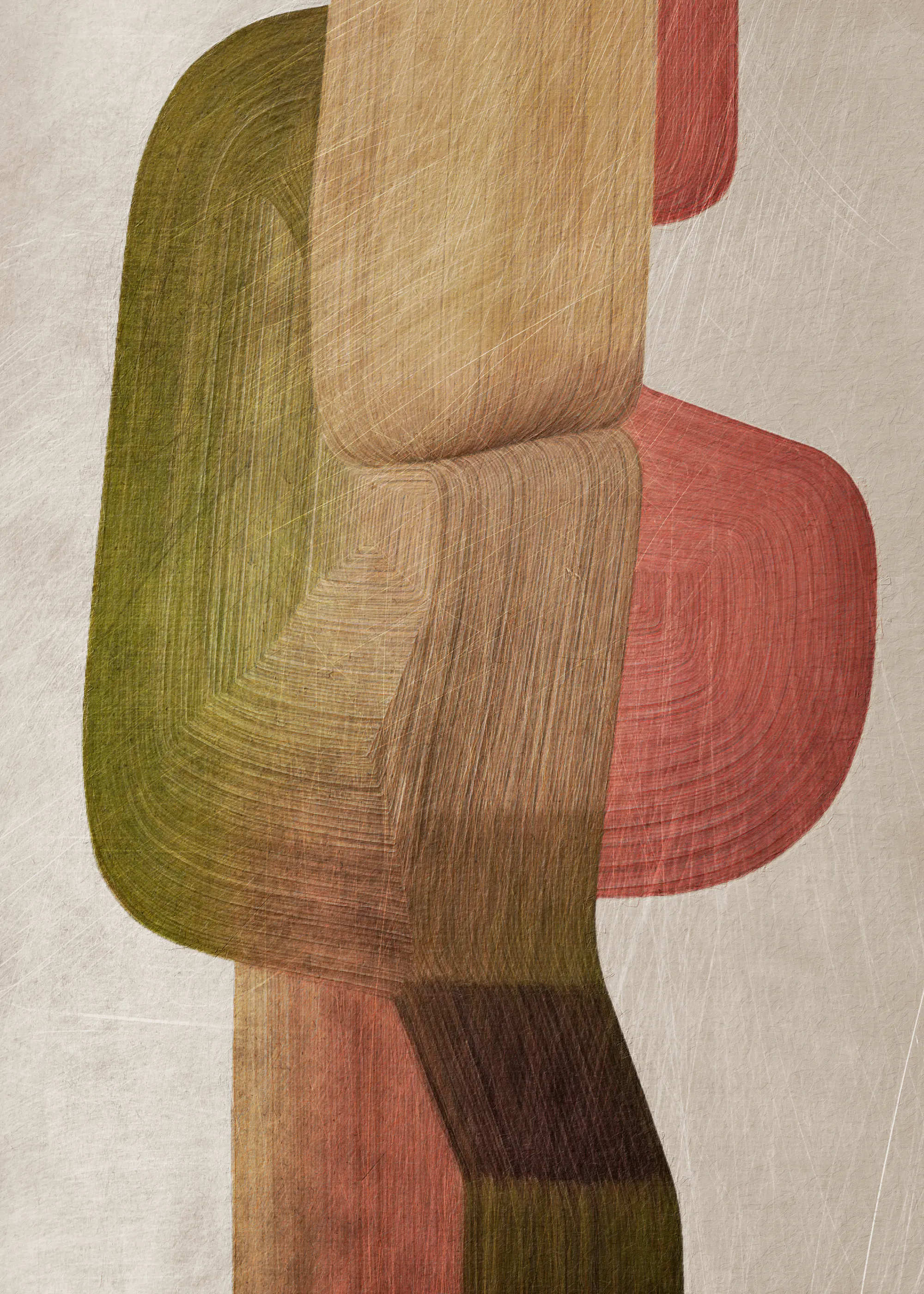 Formes Abstraites Olive Poster 0