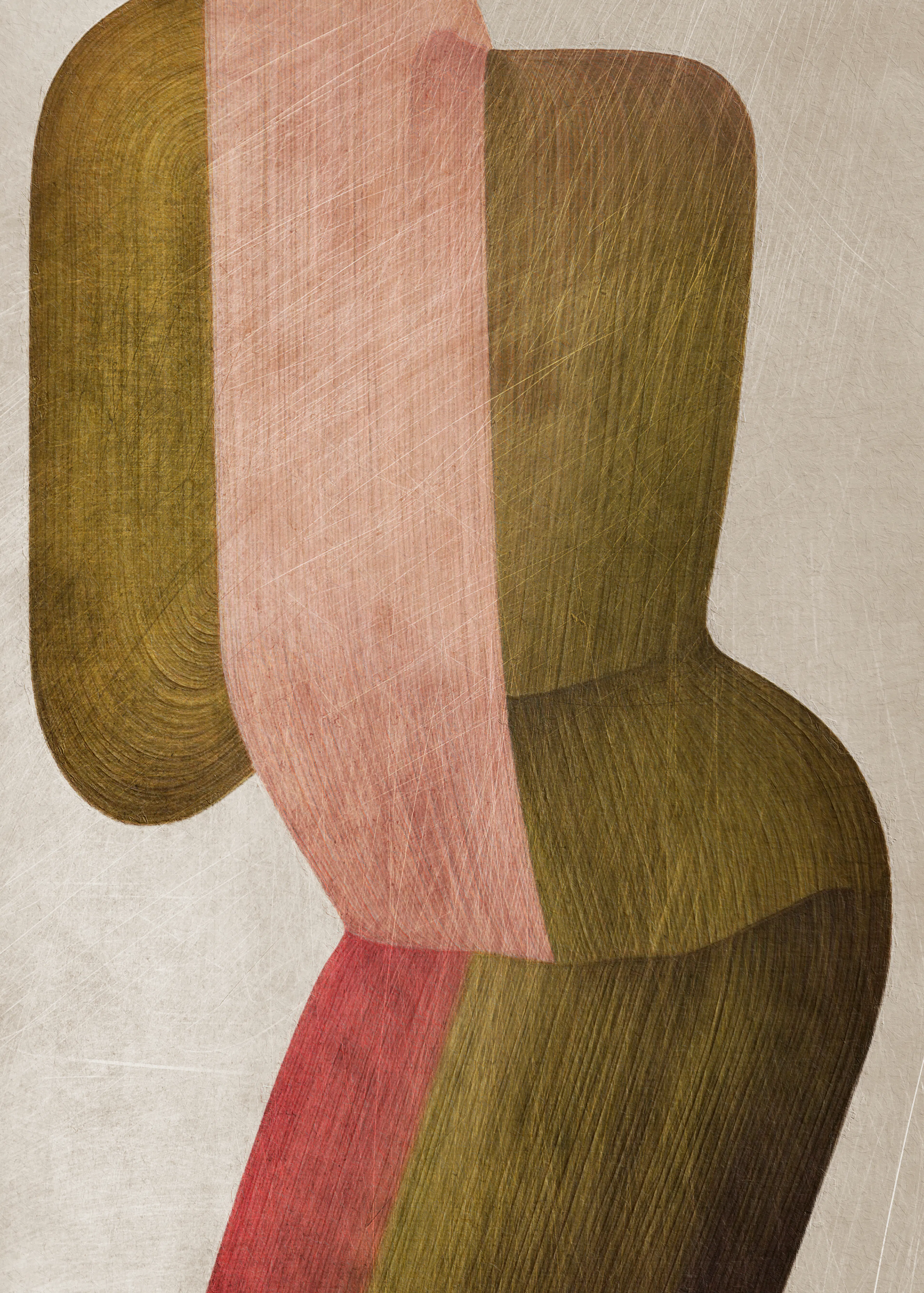 Olive Earth Tone Curves Poster 0