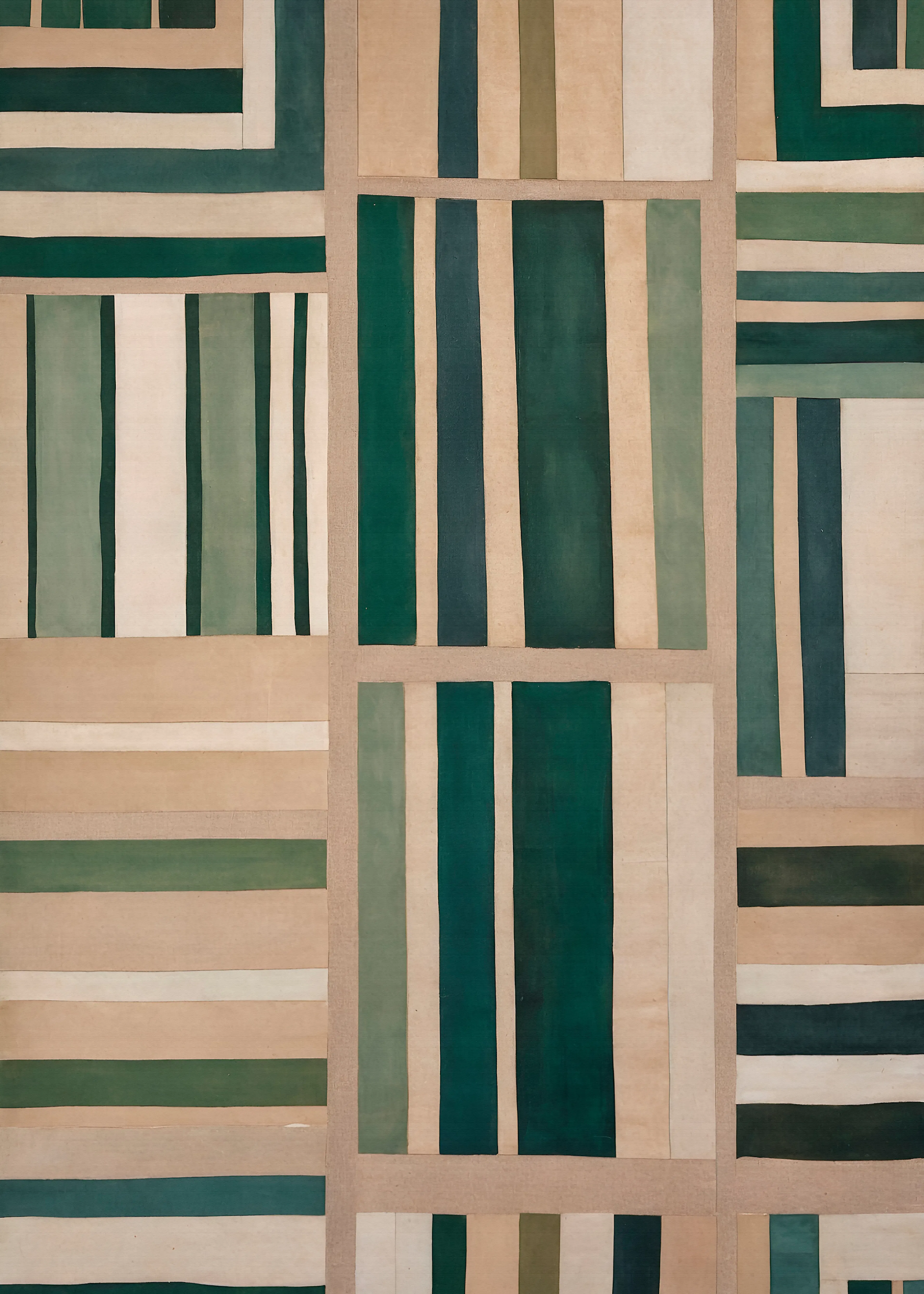 Green Geometric Harmony Poster 0