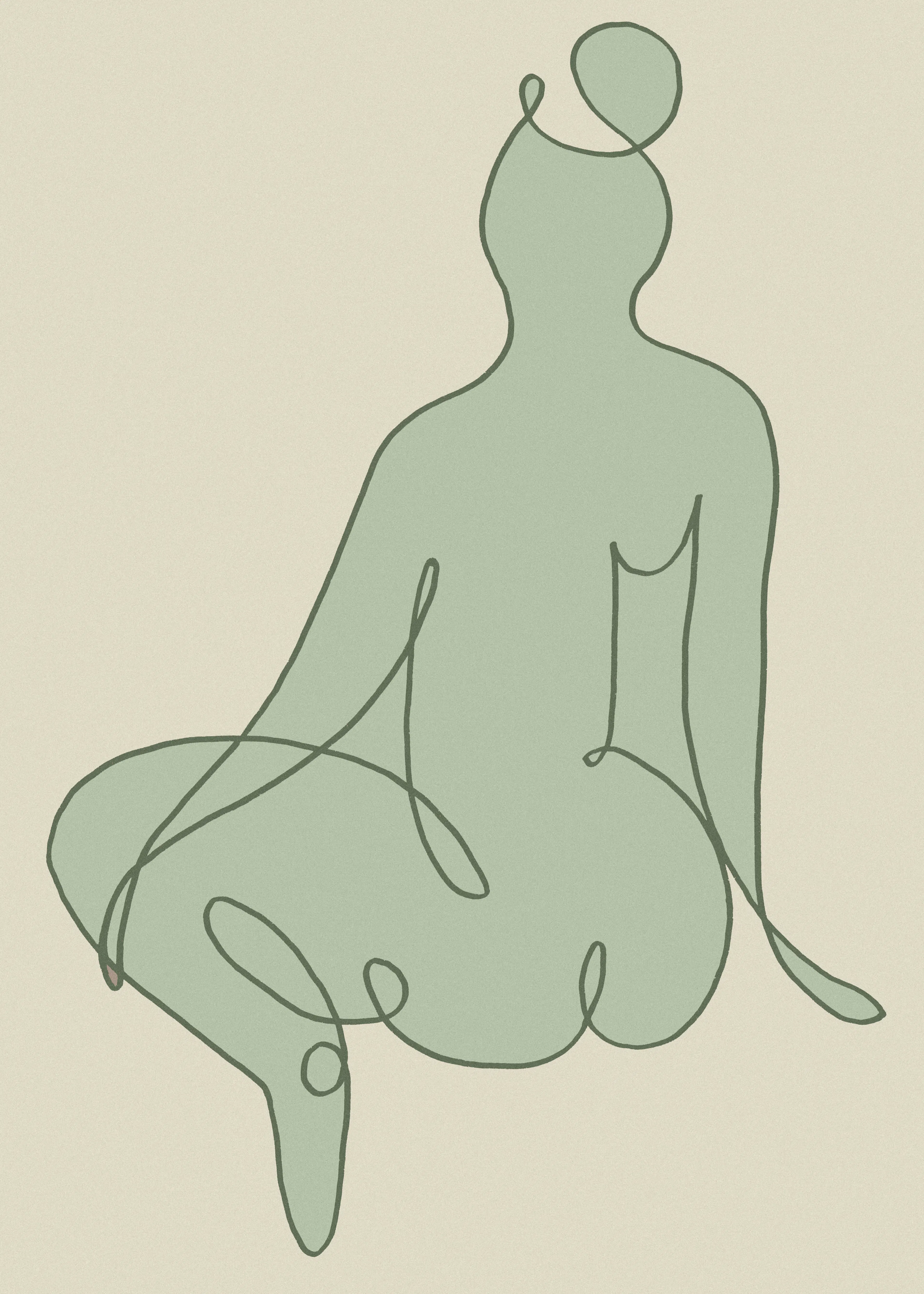 Green Serene Silhouette Poster 0