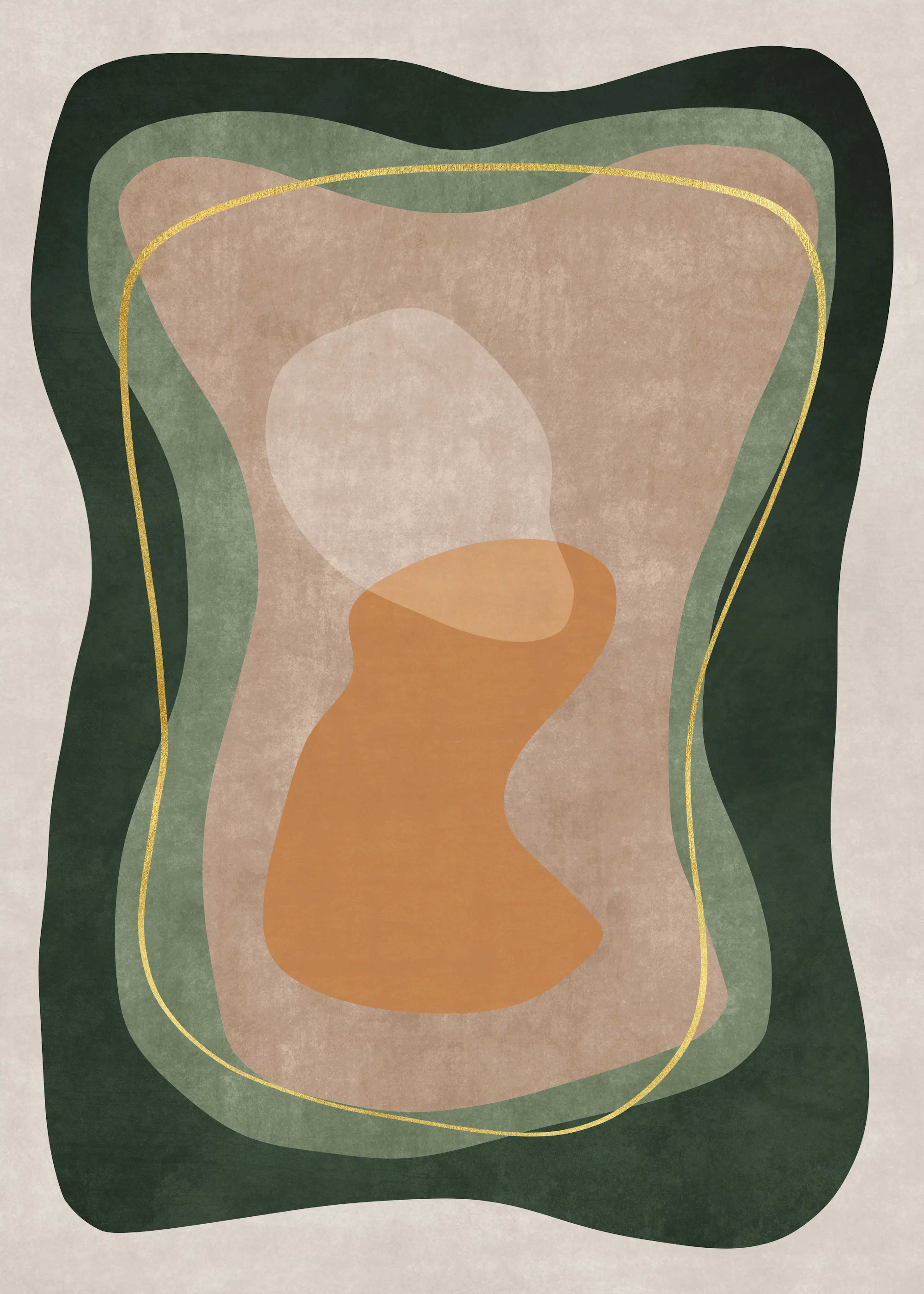 Forest Organic Shapes Poster 0