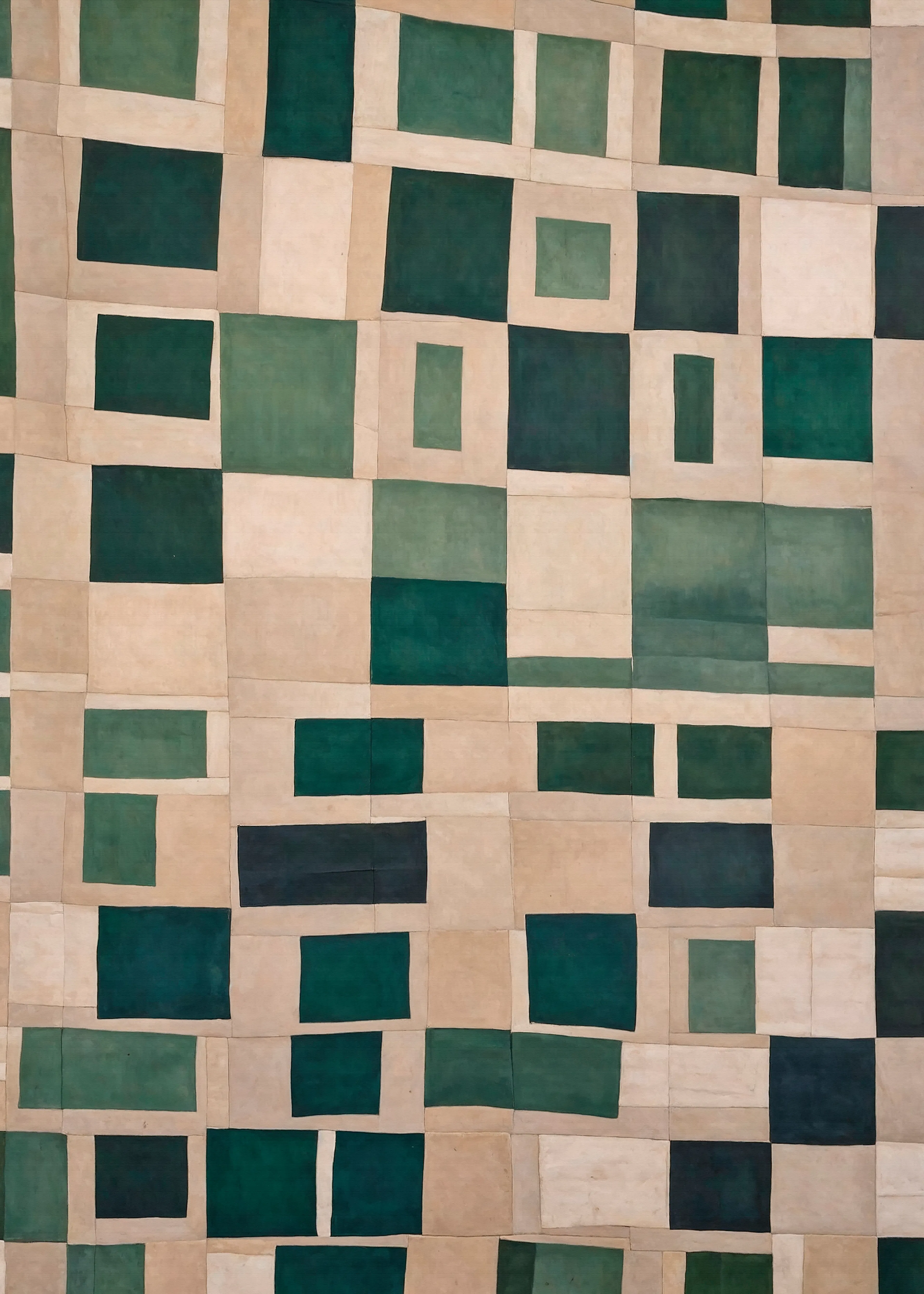 Olive Geometric Harmony Poster 0