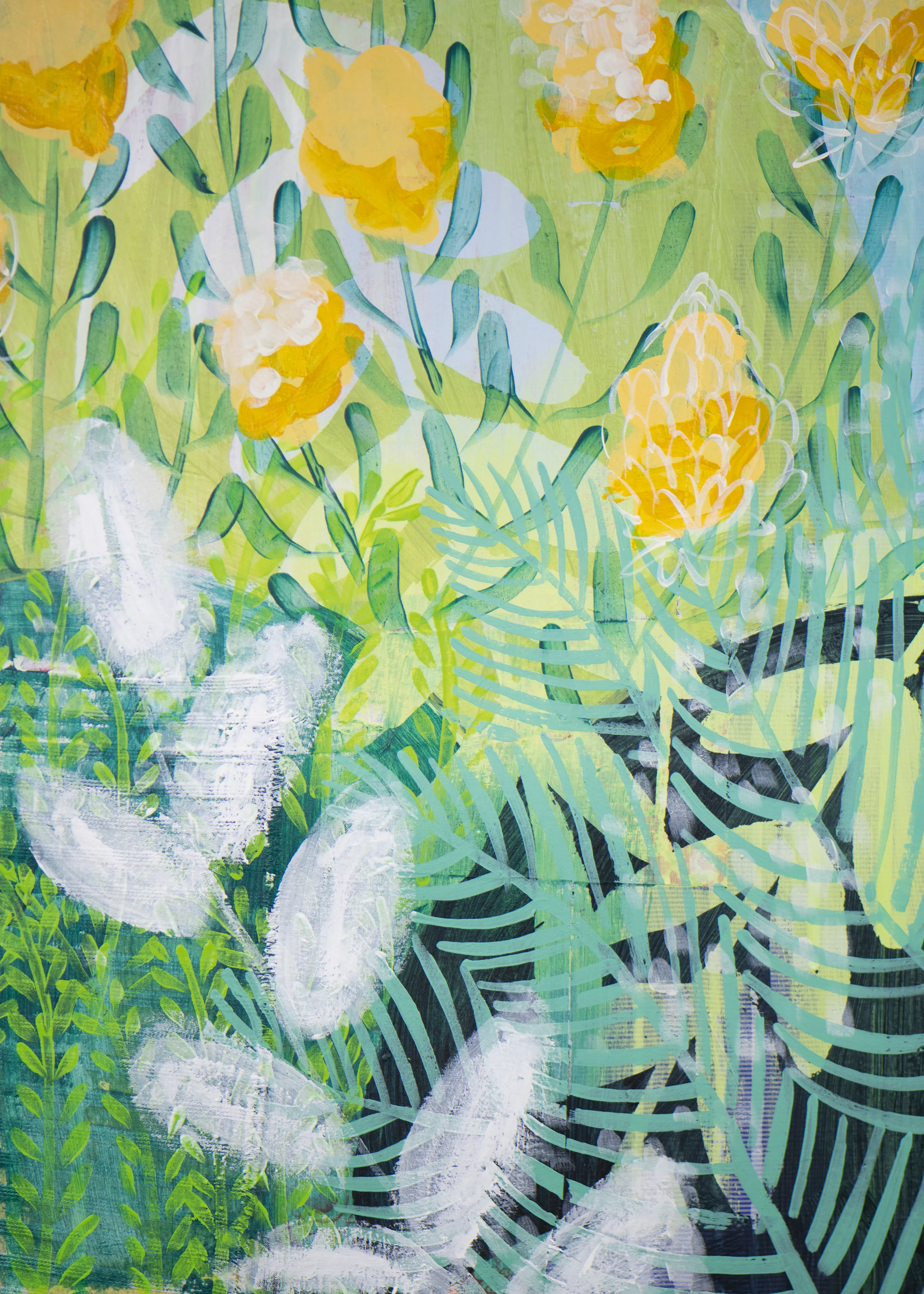 Yellow Tropical Serenity Poster 0