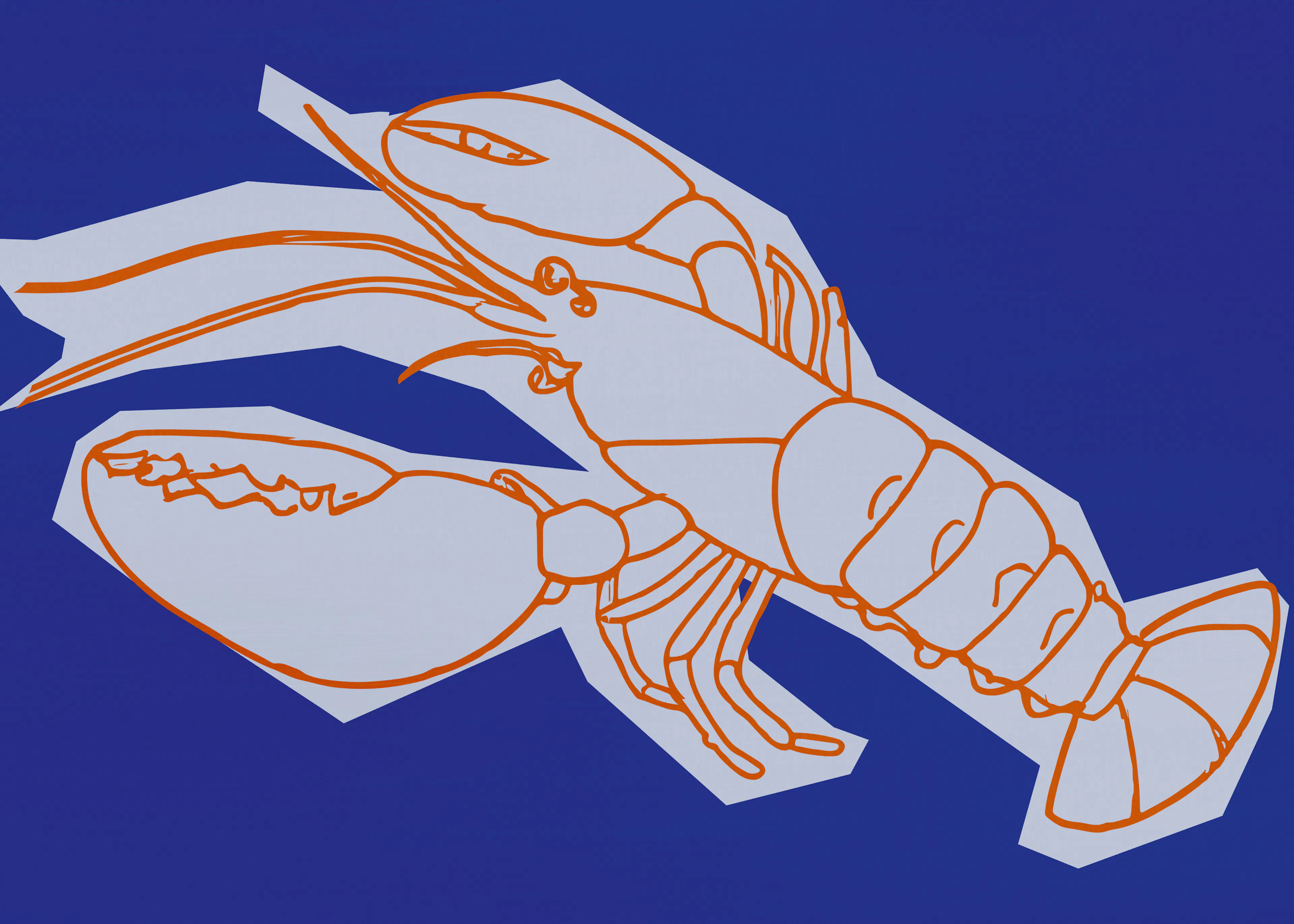 Navy Blue Lobster Poster 0