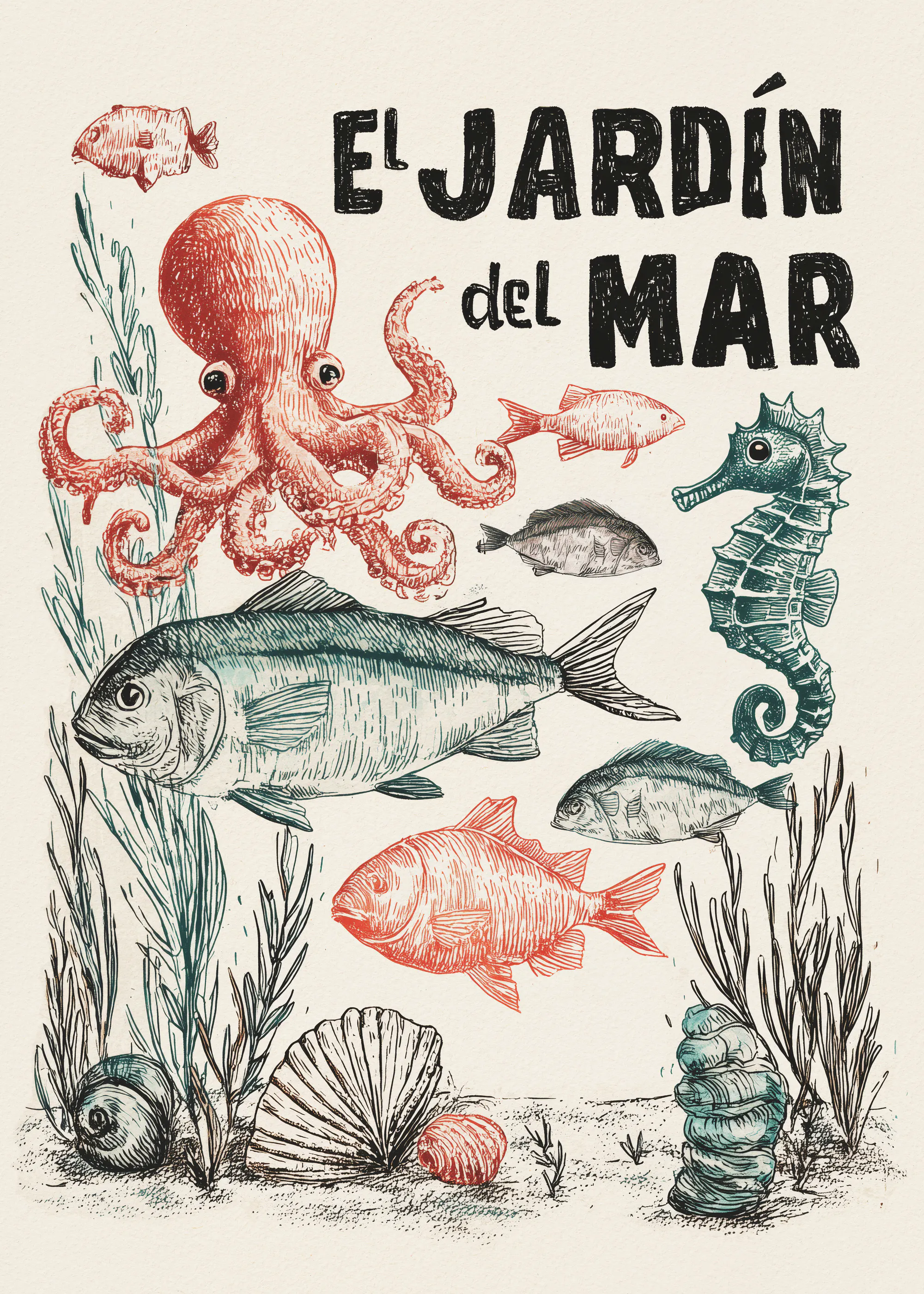 Jardín Submarino Póster 0