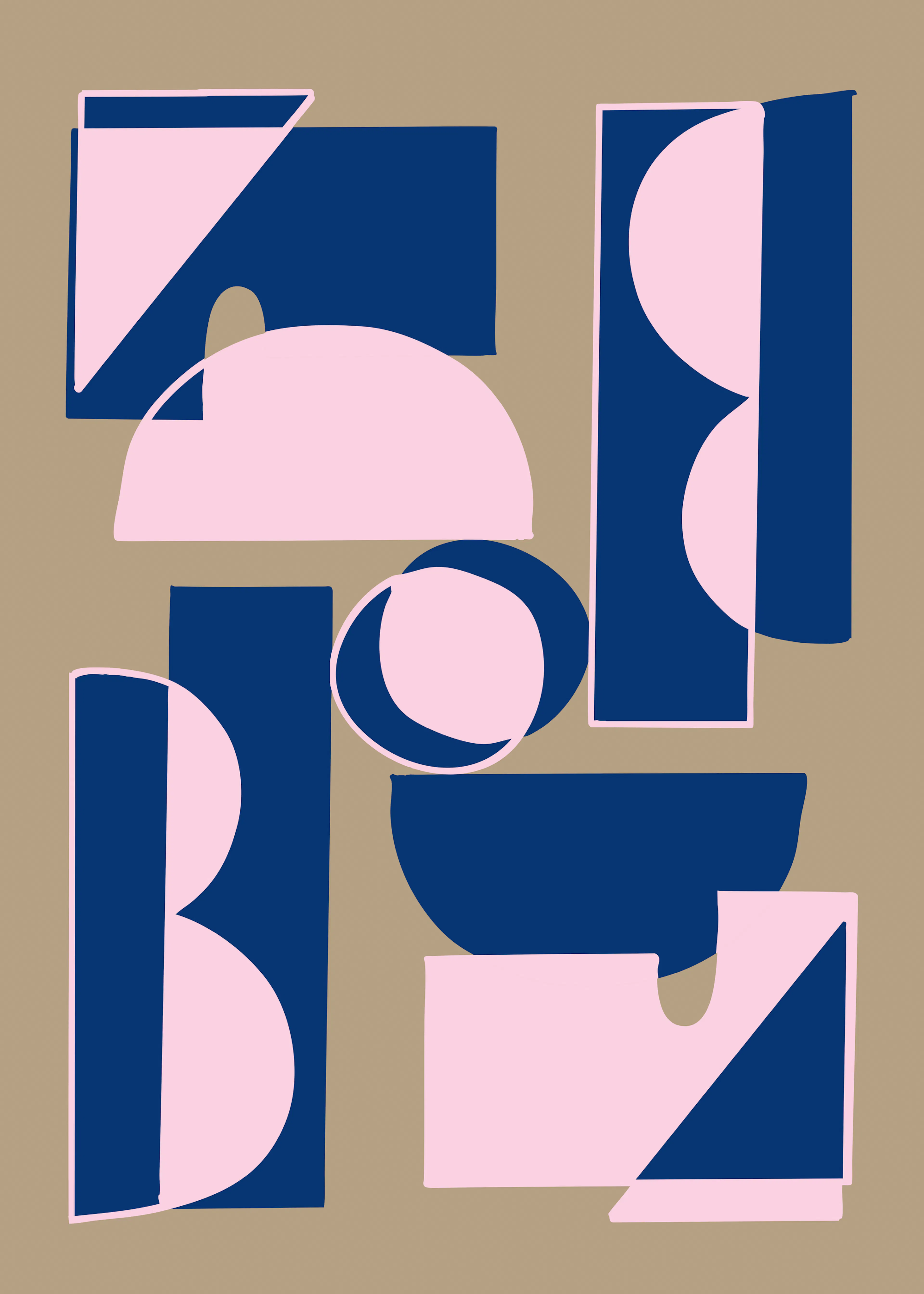 Deep Blue Abstract Poster 0
