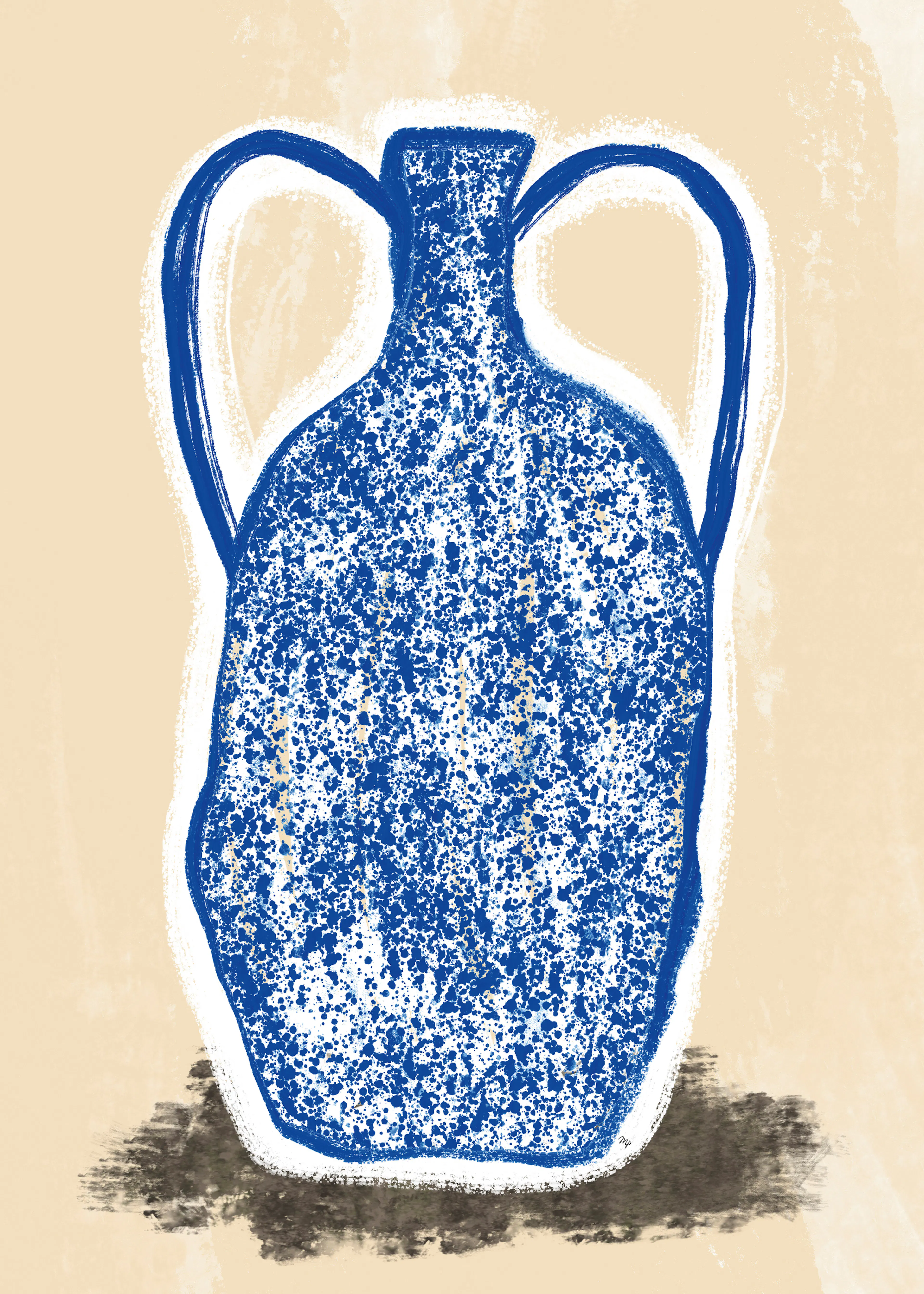 Blue Texture Pottery Poster 0