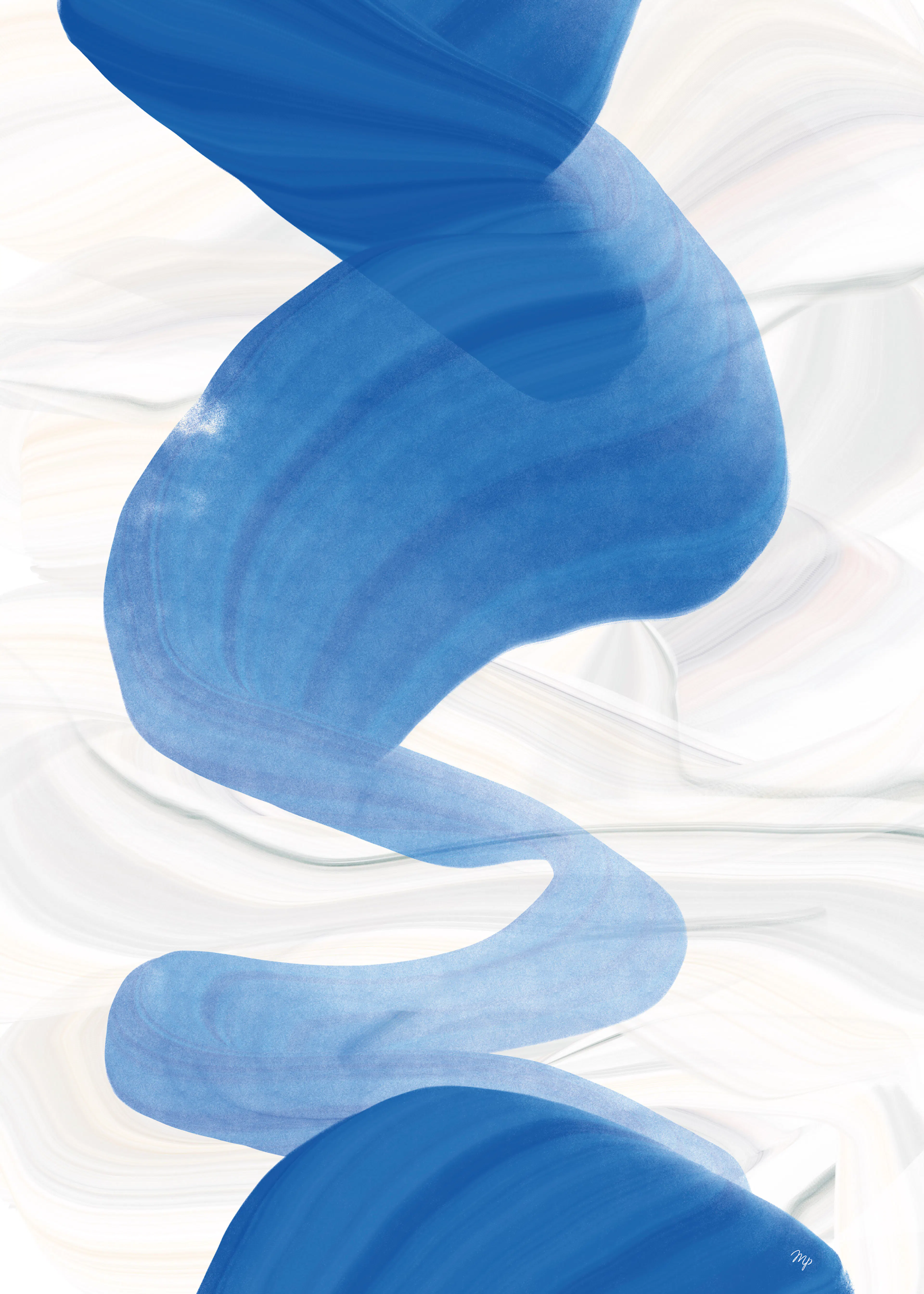 Vibrant Blue Wave Poster 0
