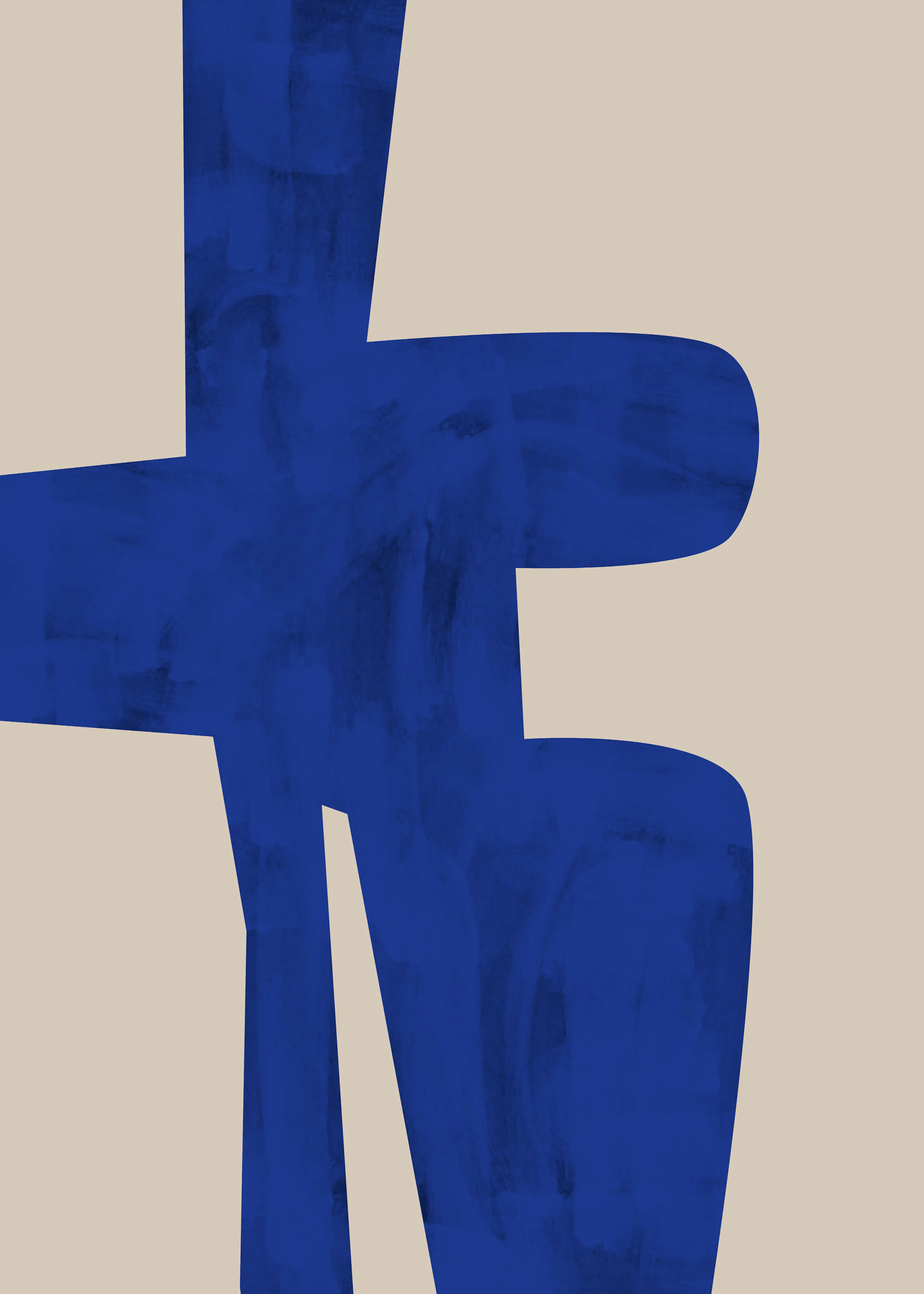 Modern Blue Sculpture Poster 0