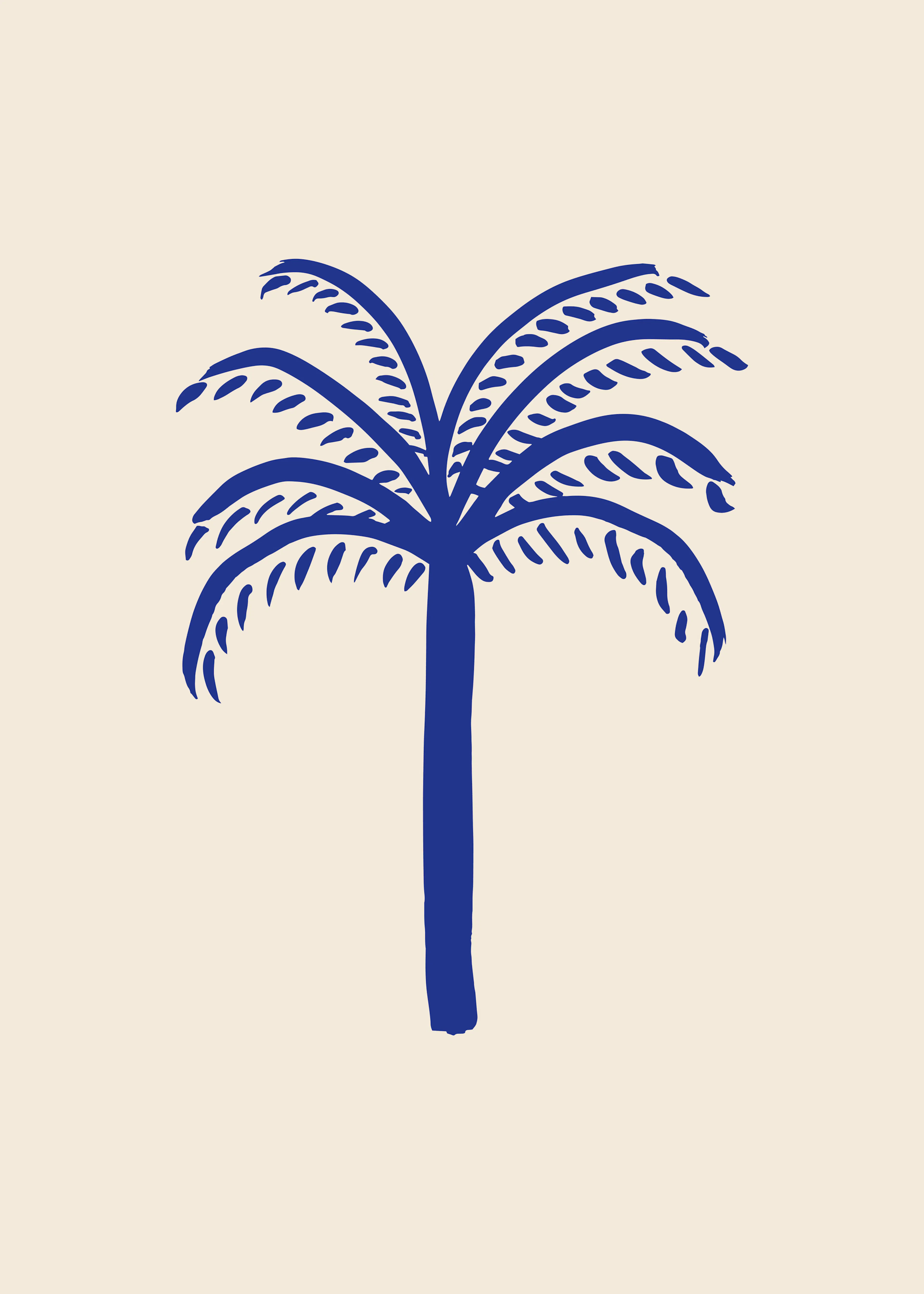 Blue Palm Poster 0