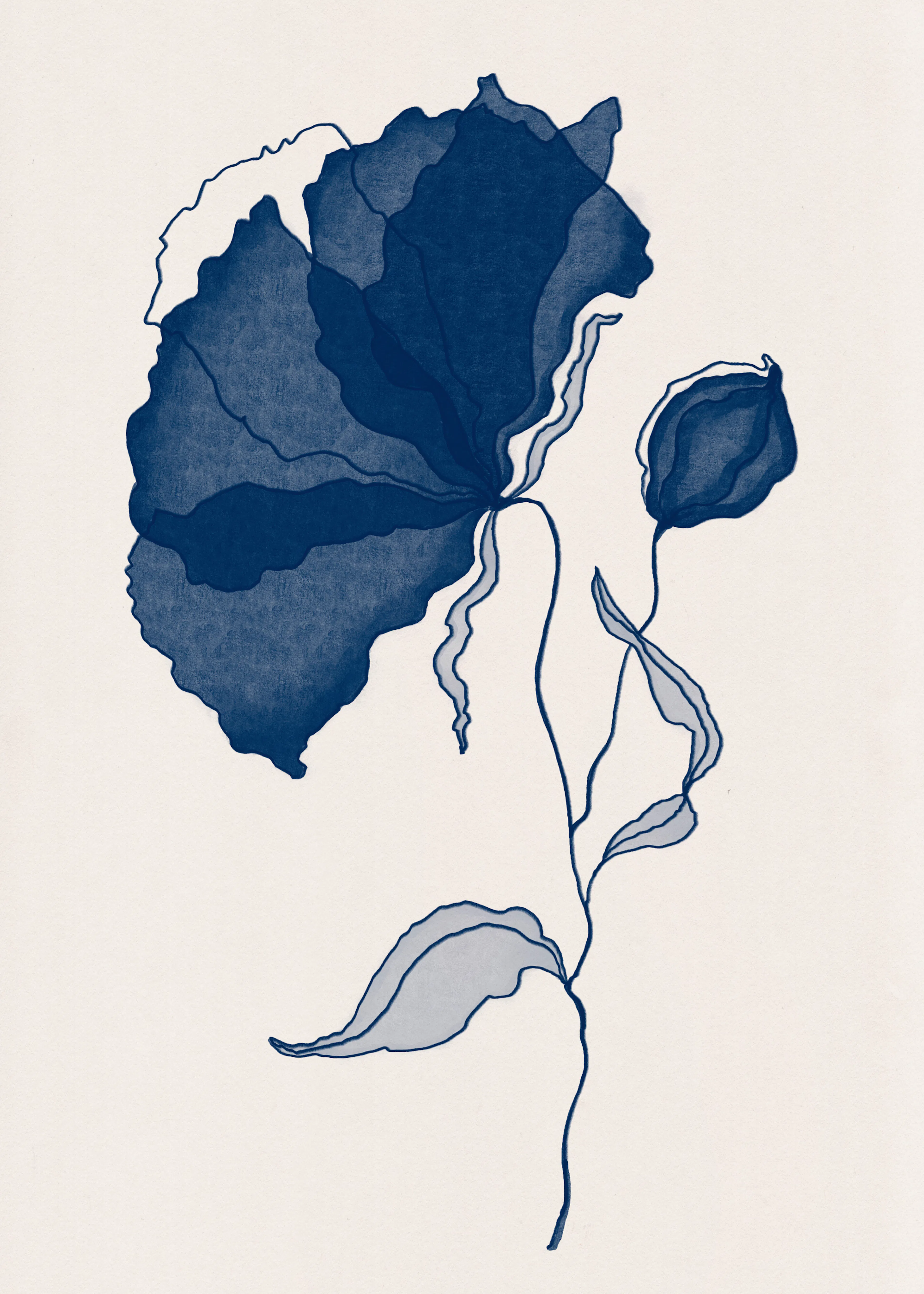 Blue Floral Poster 0