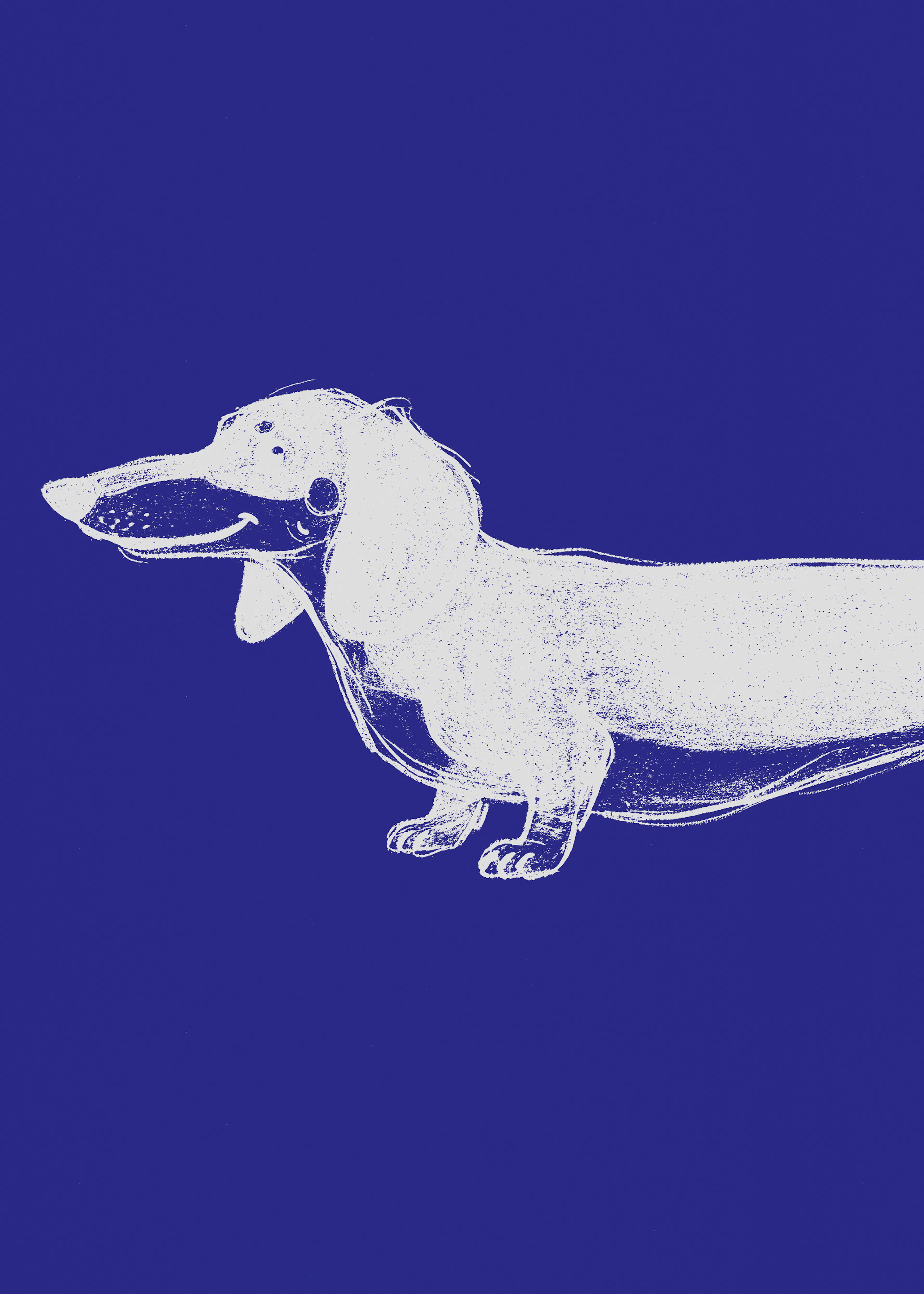 Blue Dachshund Poster 0